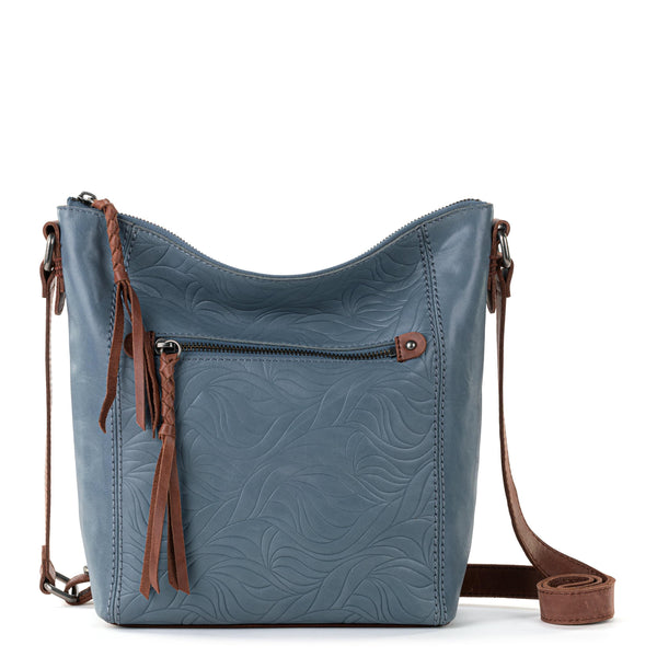 Ashland Crossbody - Leather - Maritime Wave Embossed – The Sak