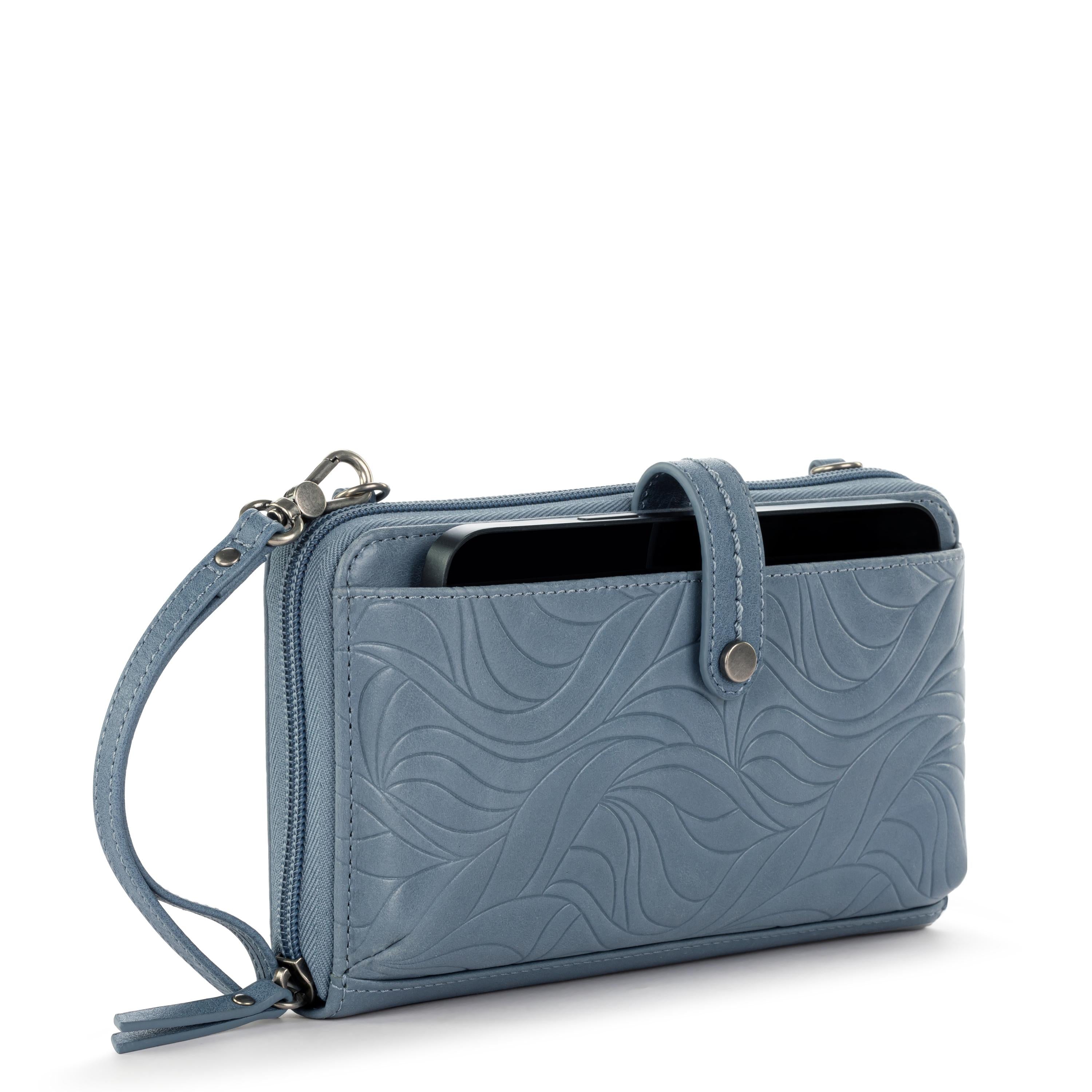 Iris Smartphone Wallet in Maritime Wave Embossed Leather – The Sak