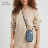 The Sak Silverlake Smartphone Wallet - Leather - Maritime Wave Embossed