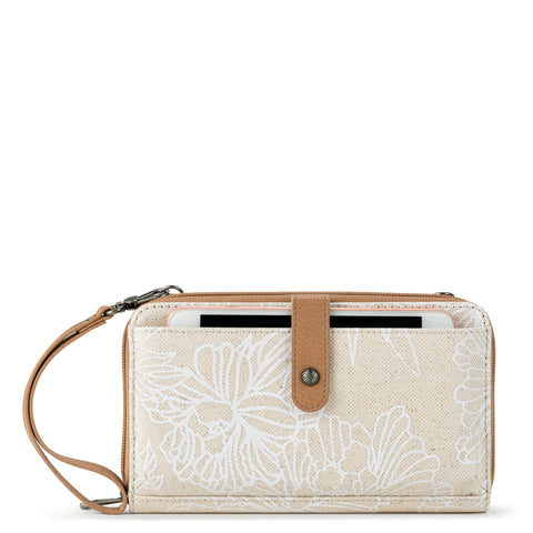 Sakroots Smartphone Wallet - Canvas - White Flower Blossom