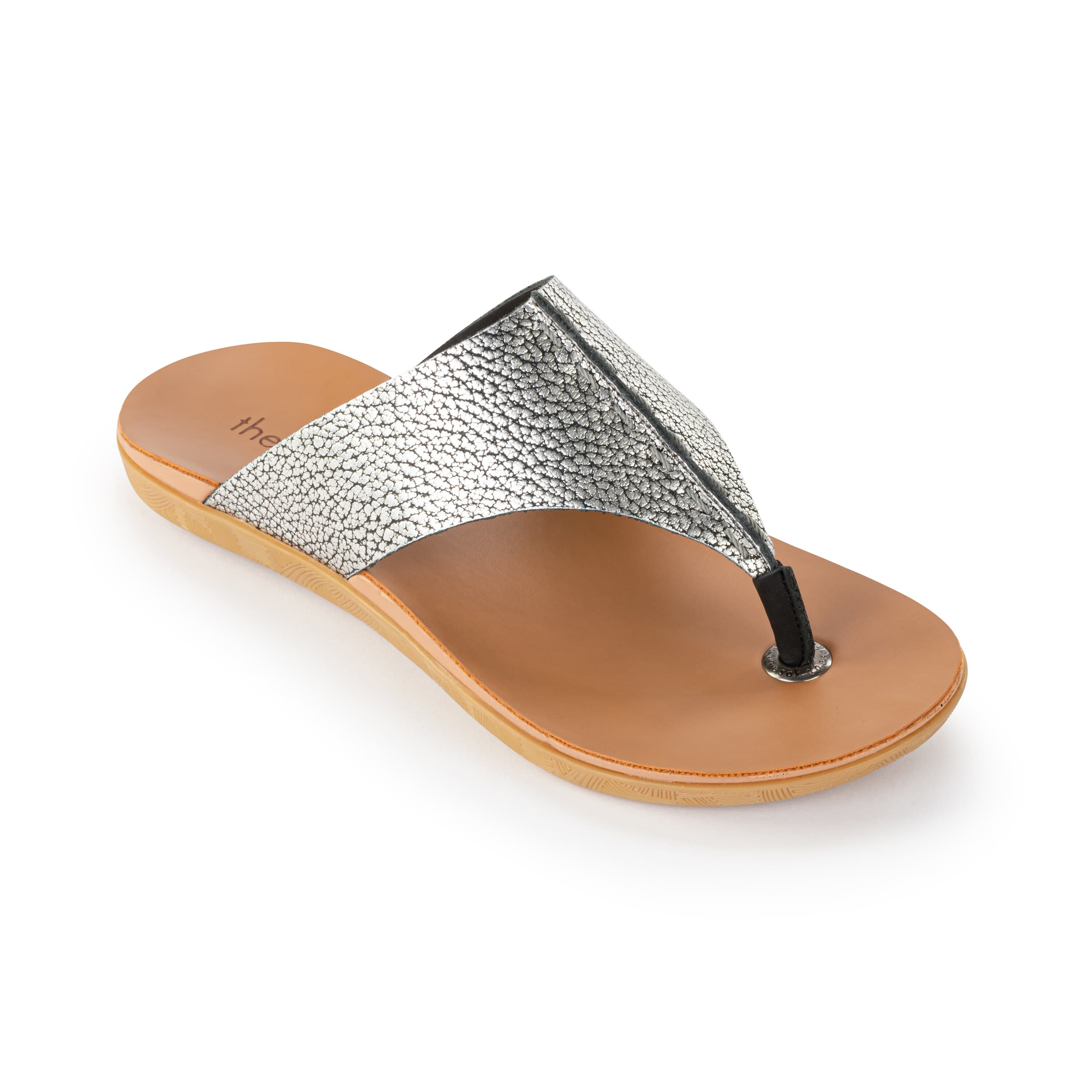 The Sak Los Feliz Sandal - Leather - Dark Silver