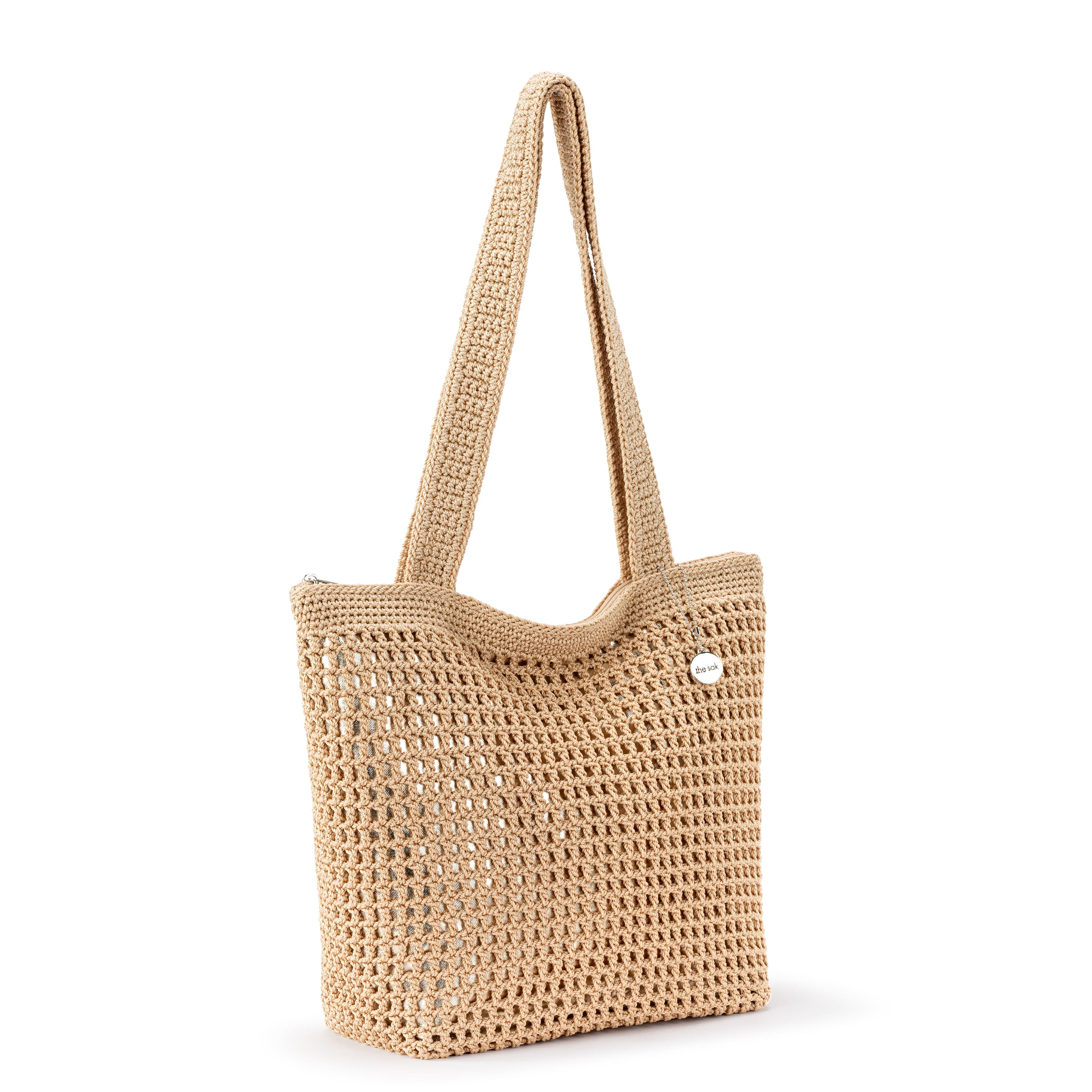 The Sak Casual Classics Tote - Hand Crochet - Bamboo With Gold
