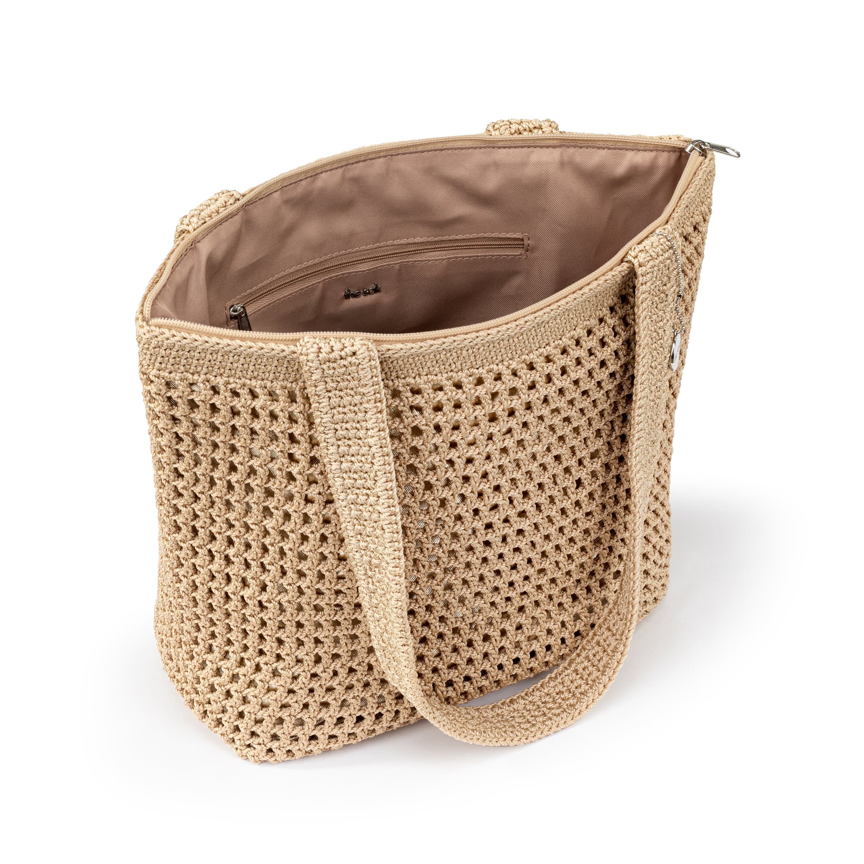The Sak Casual Classics Tote - Hand Crochet - Bamboo With Gold