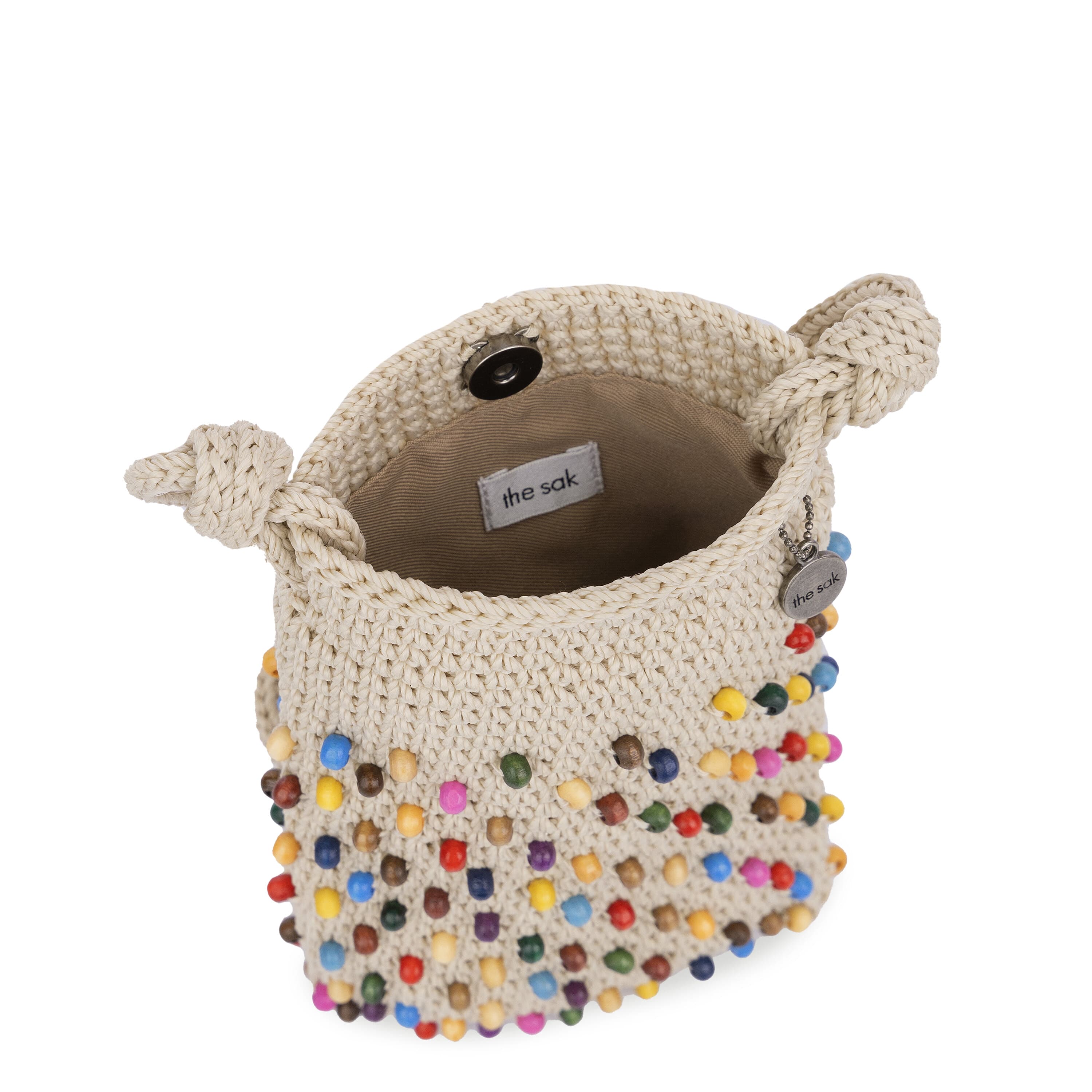 The Sak Josie Mini Crossbody - Hand Crochet - Ecru Multi Beads
