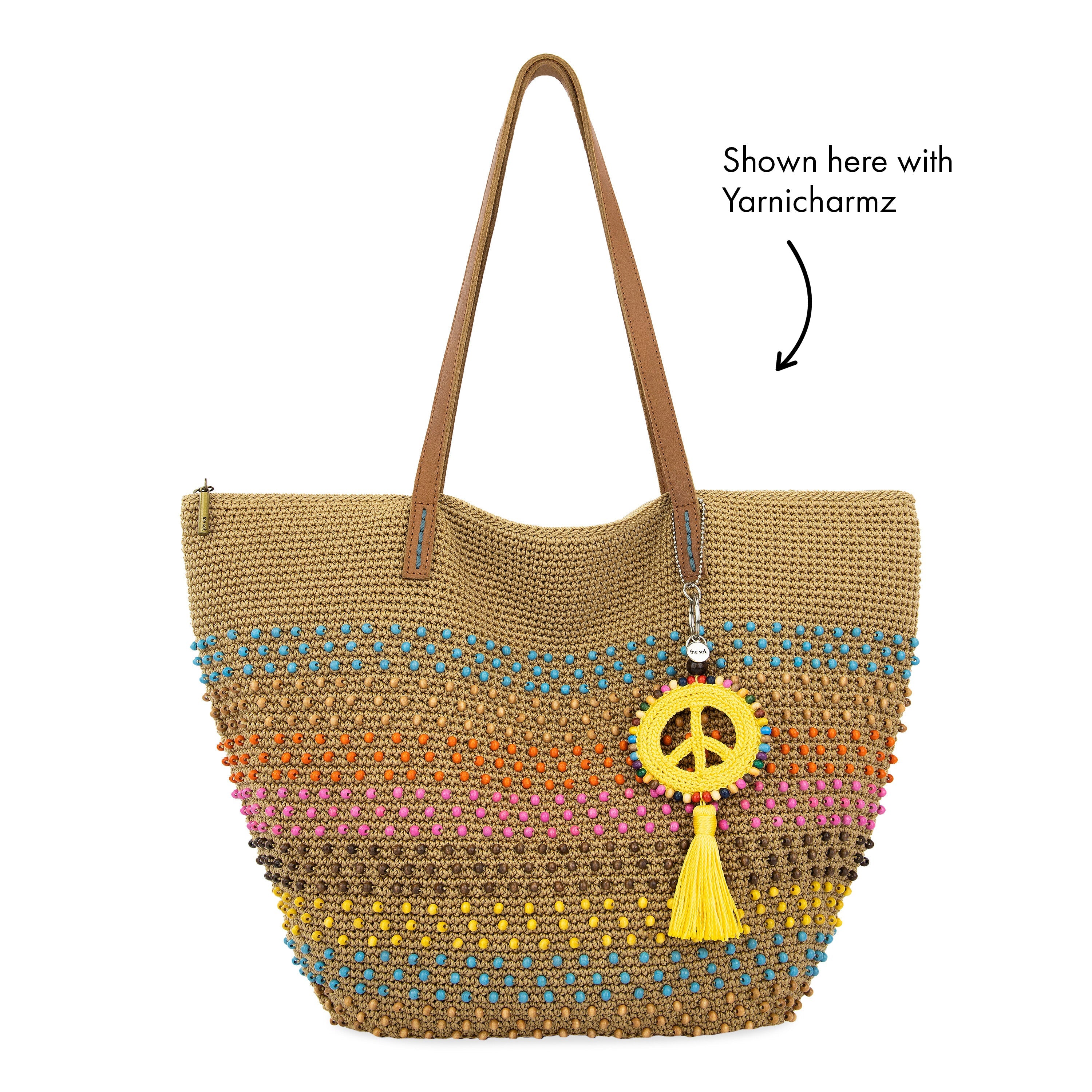 The Sak Faye Large Tote - Hand Crochet - Island Bead
