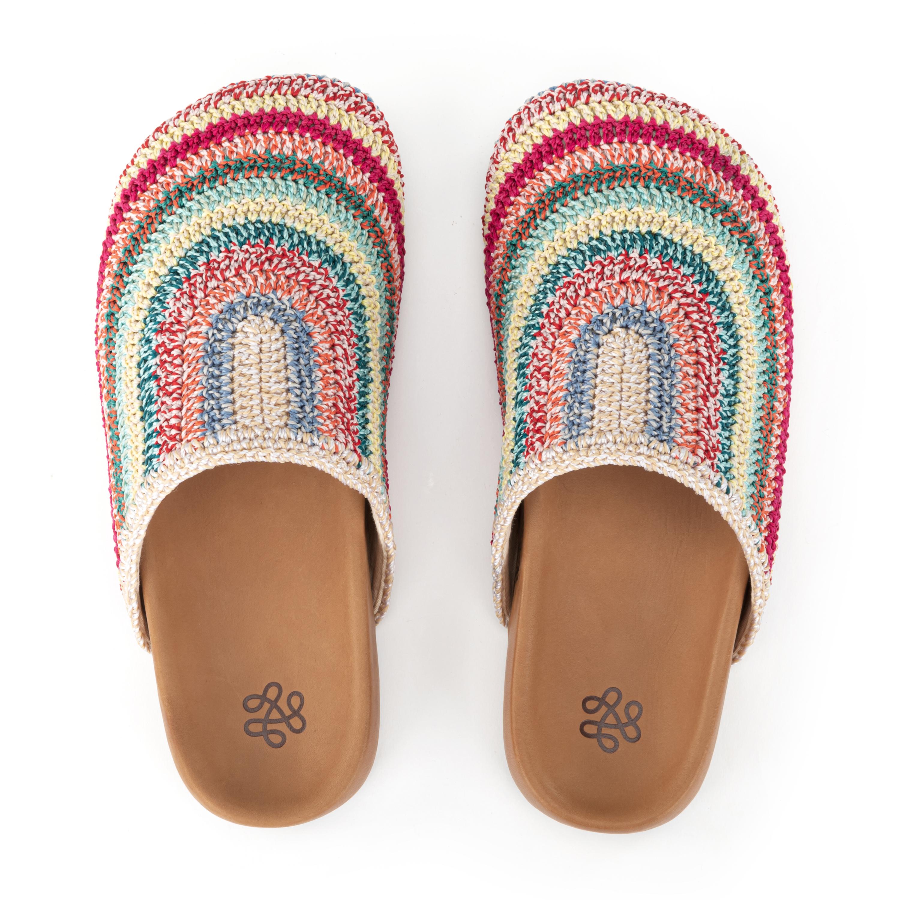 The Sak Bolinas Clog - Hand Crochet - Eden Stripe