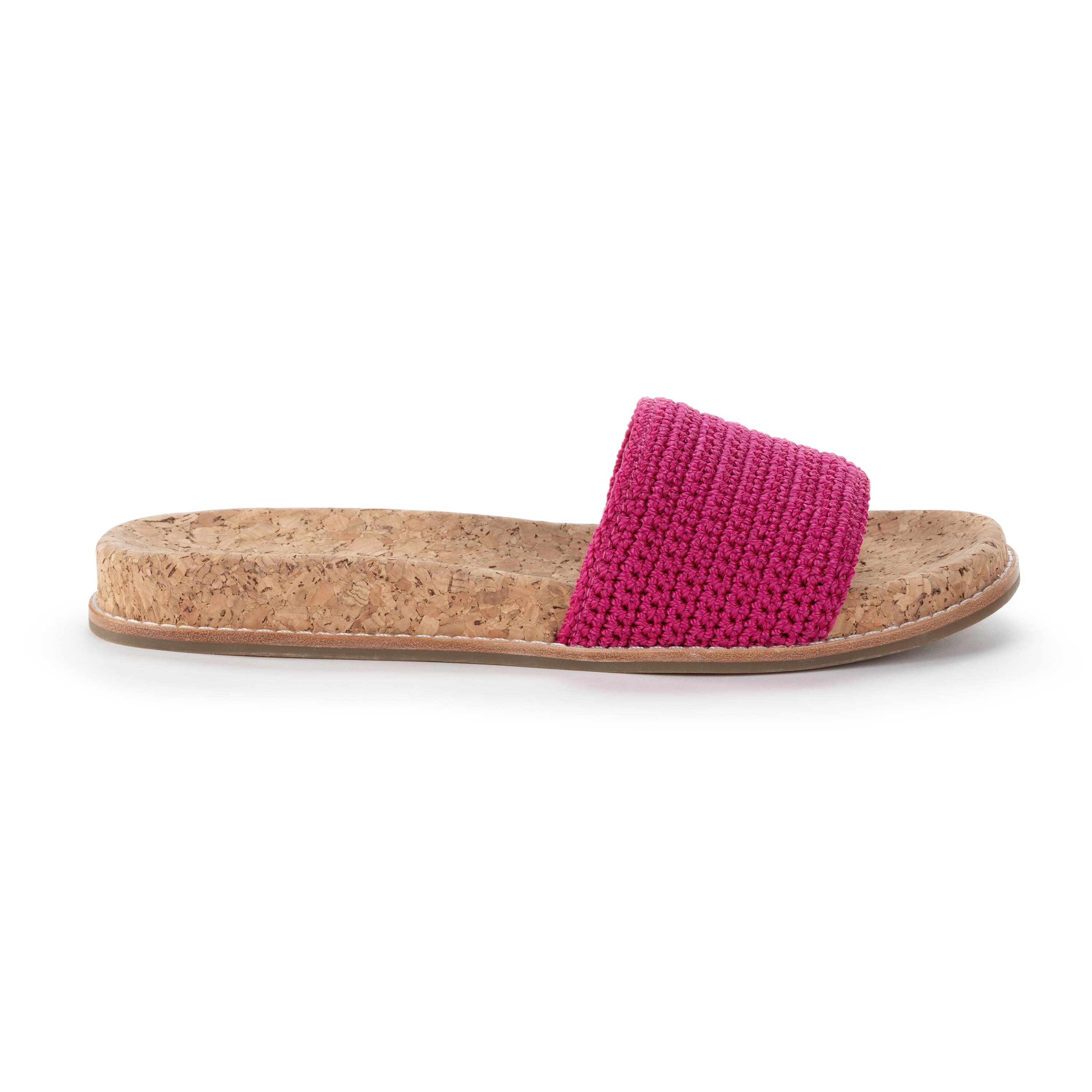 The Sak Mendocino Slide Sandal - Hand Crochet - Pinkberry