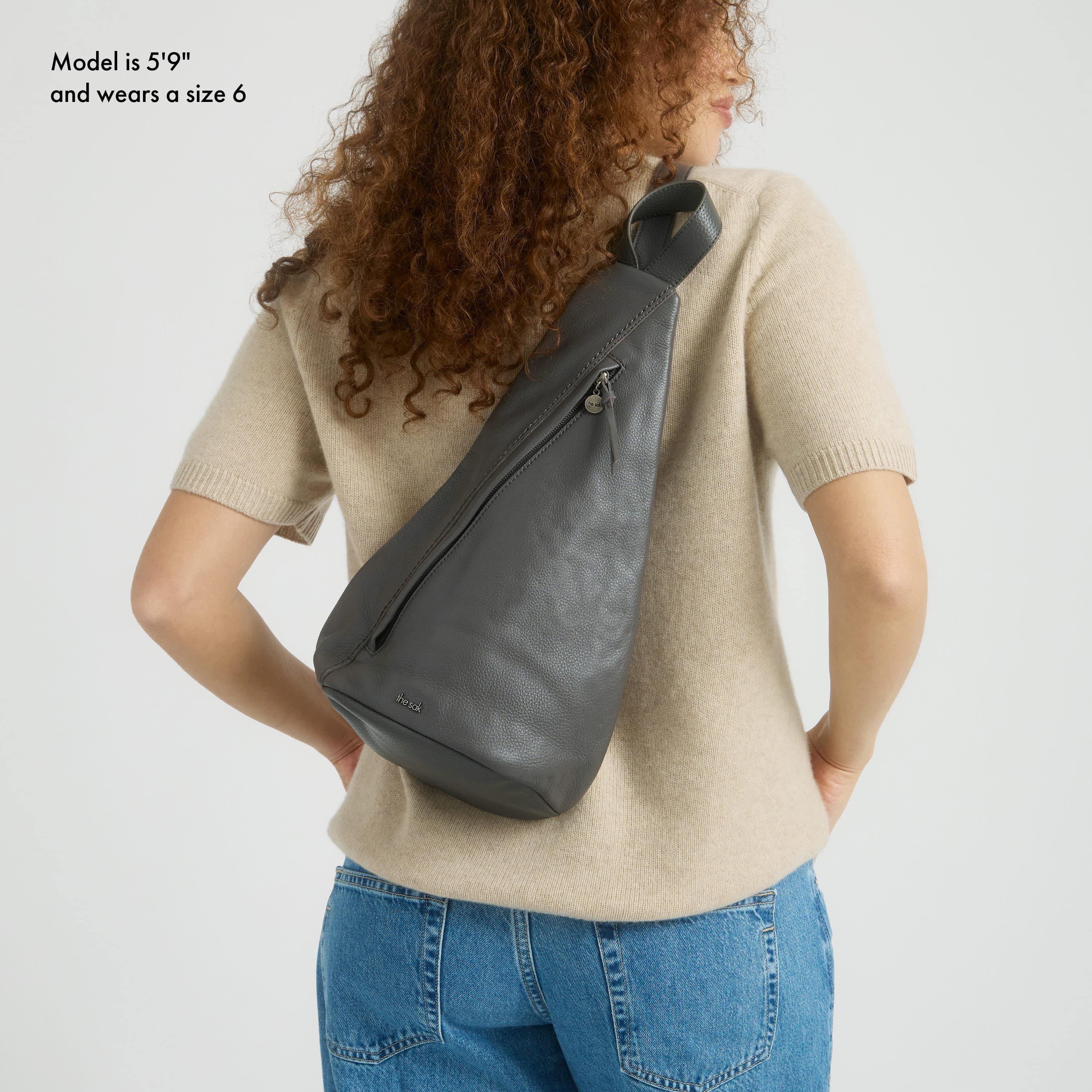 The Sak Geo Sling Backpack - Leather - Slate