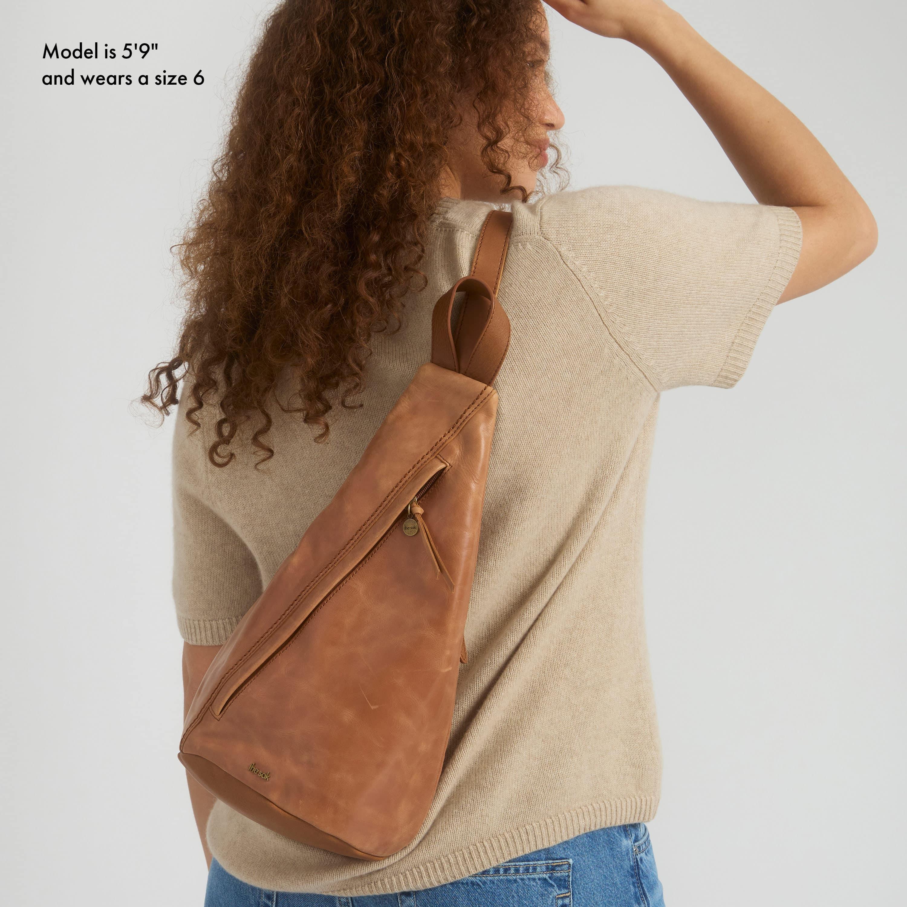 The Sak Geo Sling Backpack - Leather - Tobacco
