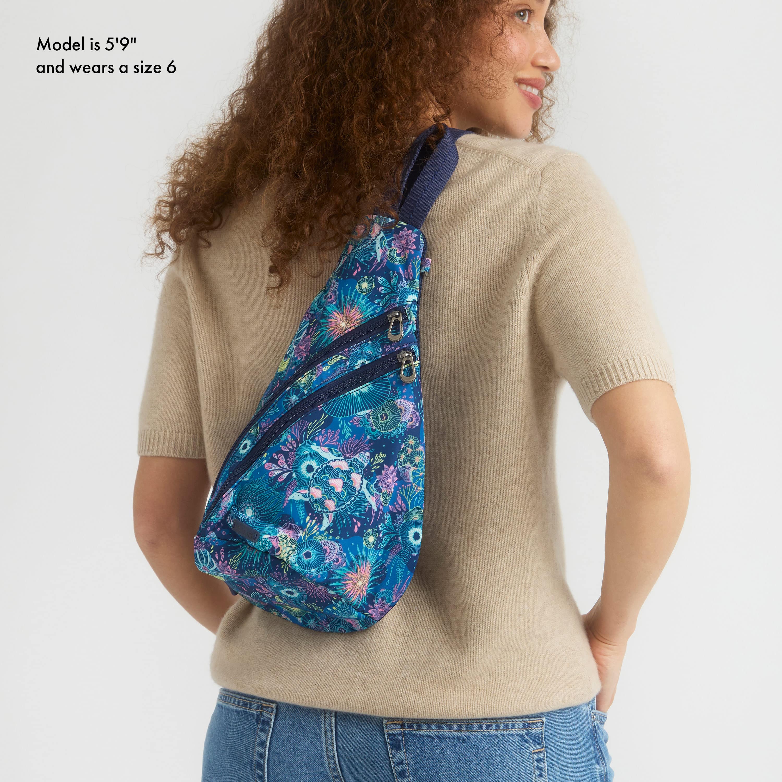 Sakroots On The Go Sling Backpack - EcoTwill - Royal Blue Seascape