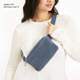 The Sak Caraway Small Belt Bag - Hand Crochet - Maritime