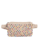The Sak Caraway Small Belt Bag - Hand Crochet - Ecru Multi Beads