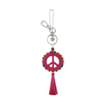The Sak Yarnicharmz Dangle - Hand Crochet - Pinkberry Peace