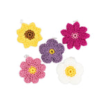 The Sak Yarnicharmz 5 Pack - Hand Crochet - Flowers