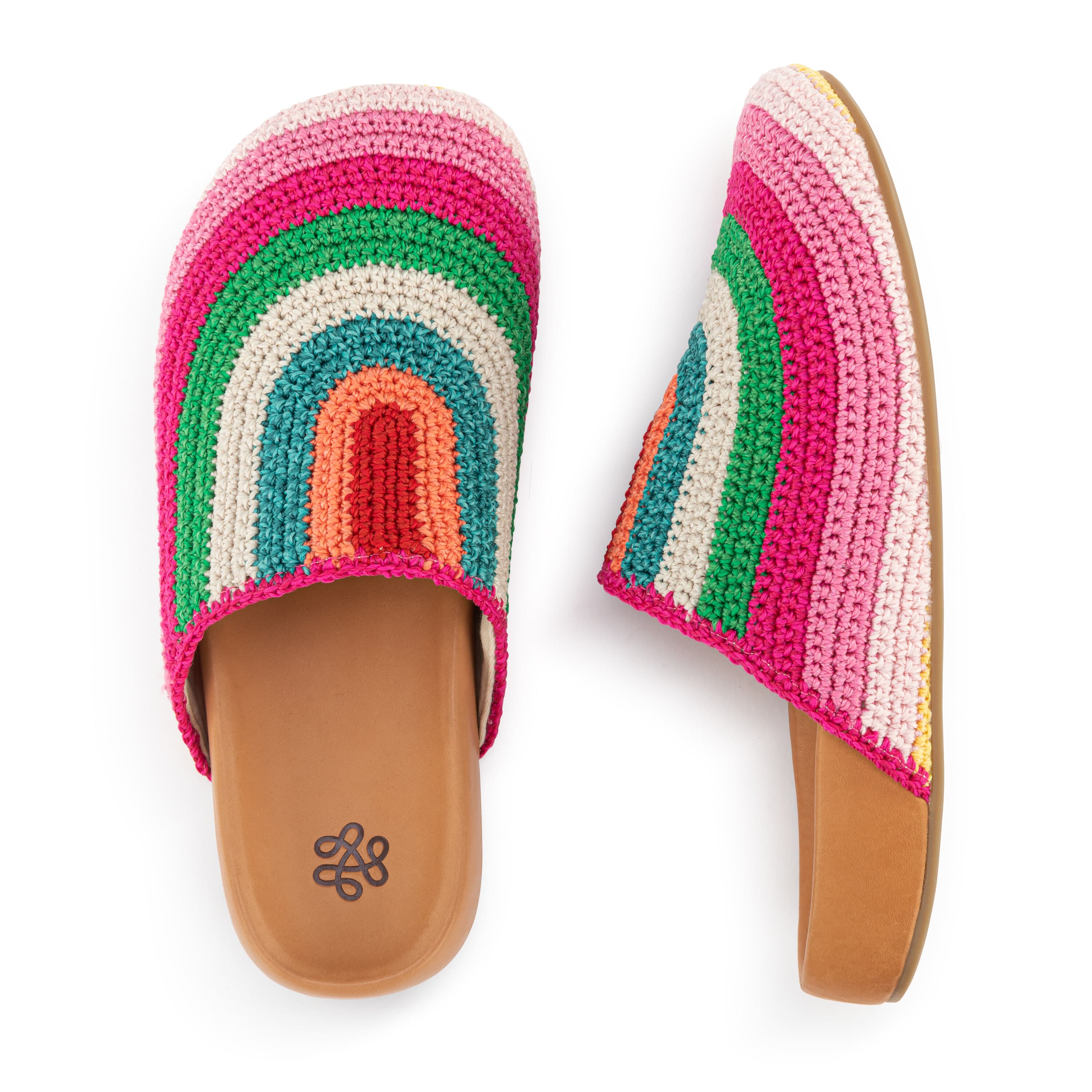 The Sak Bolinas Clog - Hand Crochet - Beach Stripe