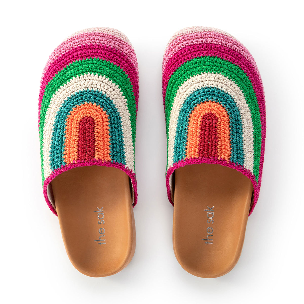 Bolinas Clog in Beach Stripe Crochet