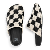 The Sak Bolinas Clog - Hand Crochet - Black Check