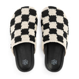 The Sak Bolinas Clog - Hand Crochet - Black Check