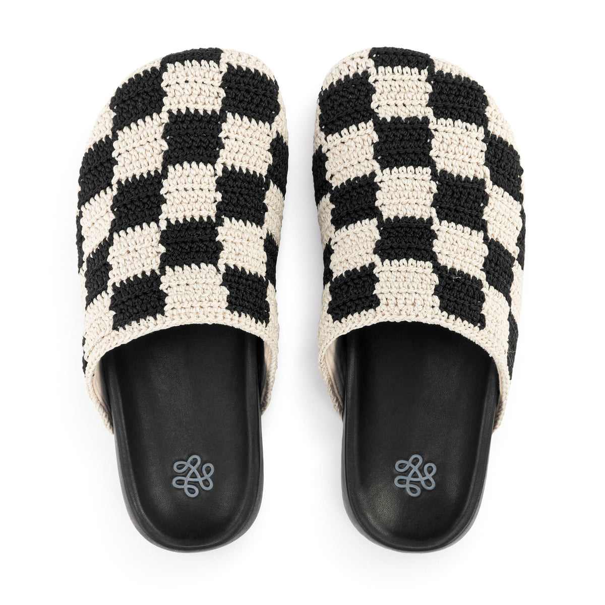 Bolinas Clog in Black Check Crochet