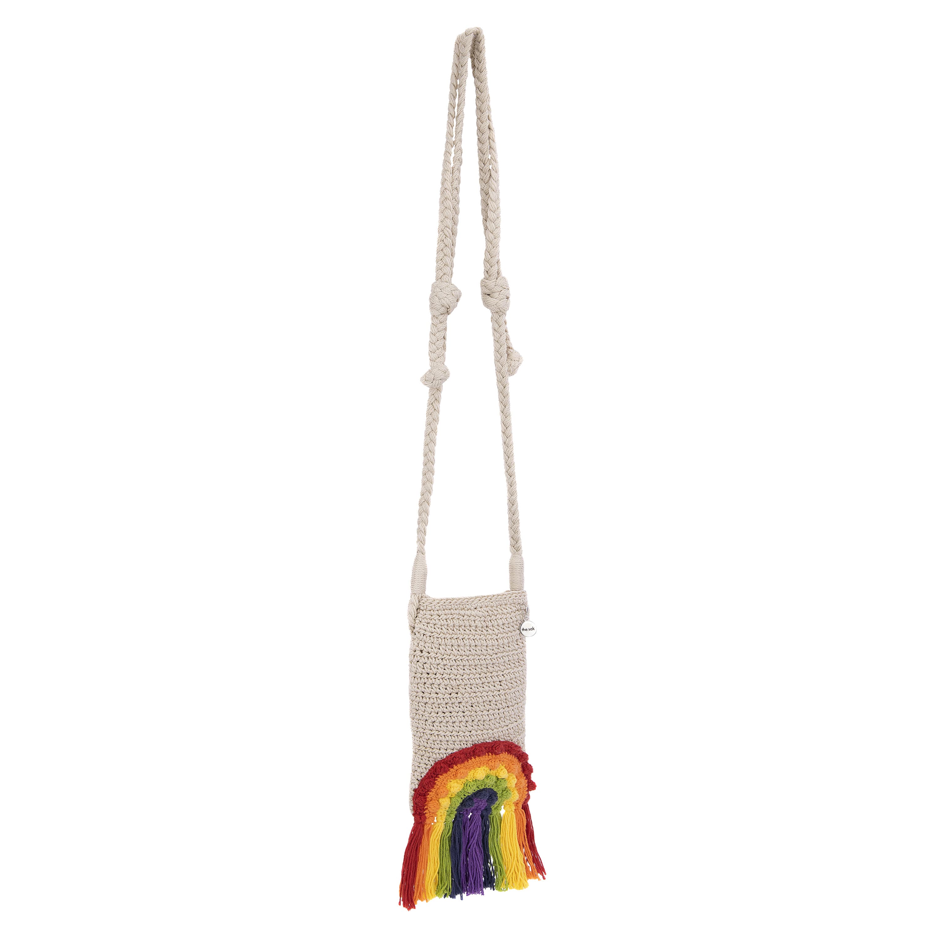 The Sak Josie Mini Crossbody - Hand Crochet - Rainbow Ecru
