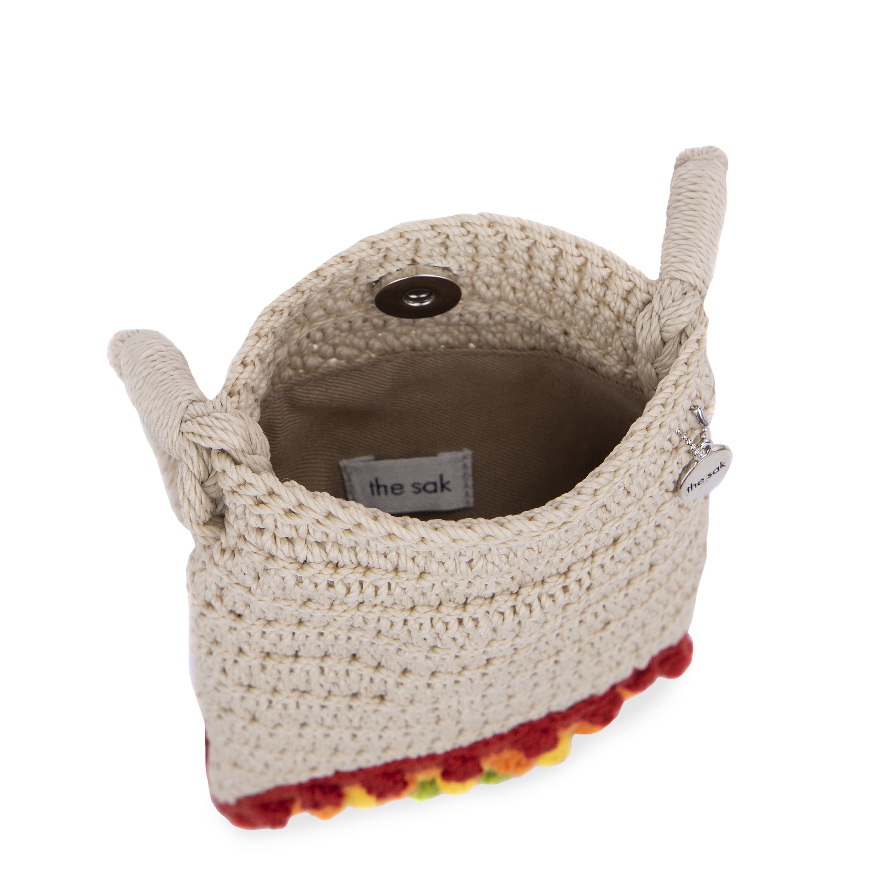 The Sak Josie Mini Crossbody - Hand Crochet - Rainbow Ecru