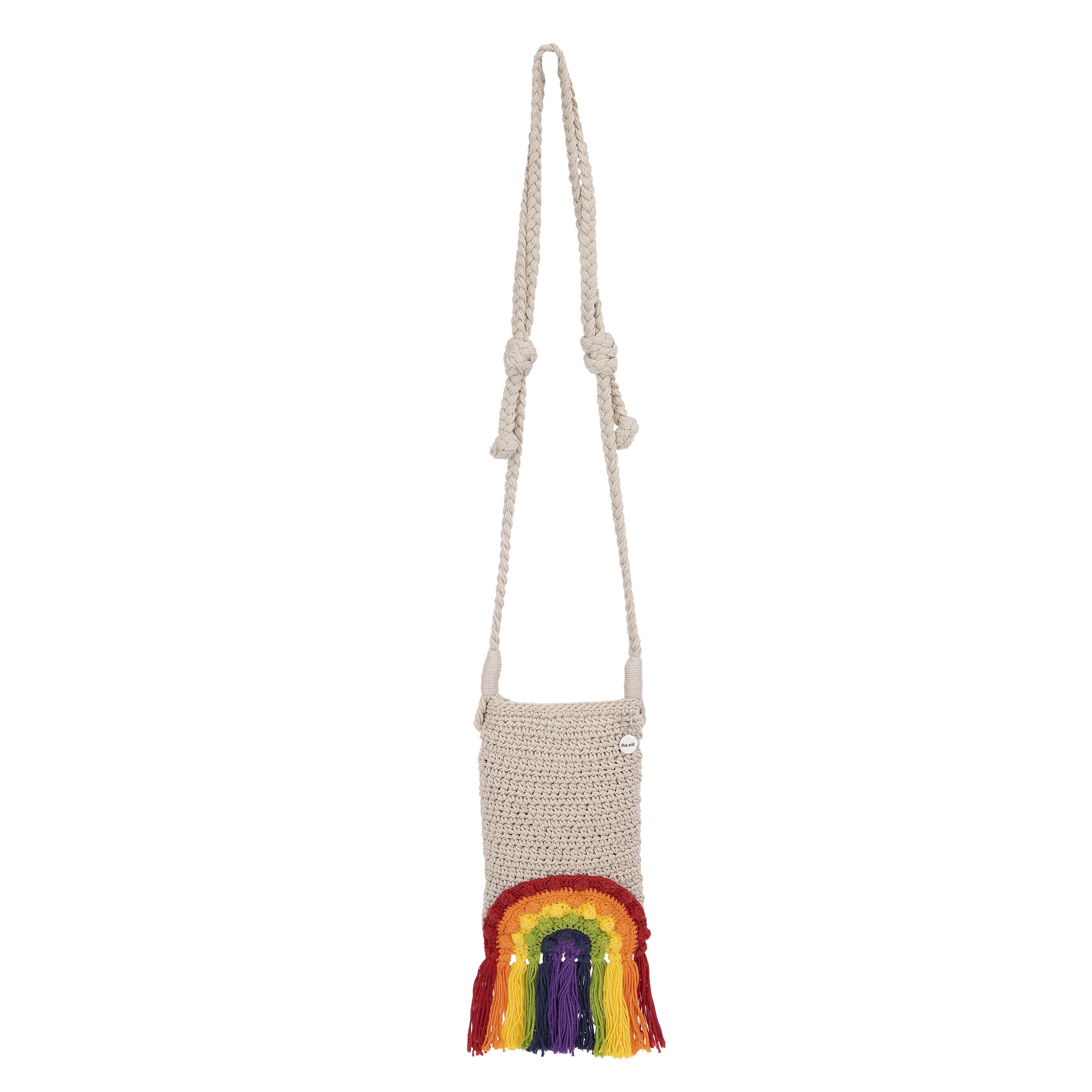 The Sak Josie Mini Crossbody - Hand Crochet - Rainbow Ecru