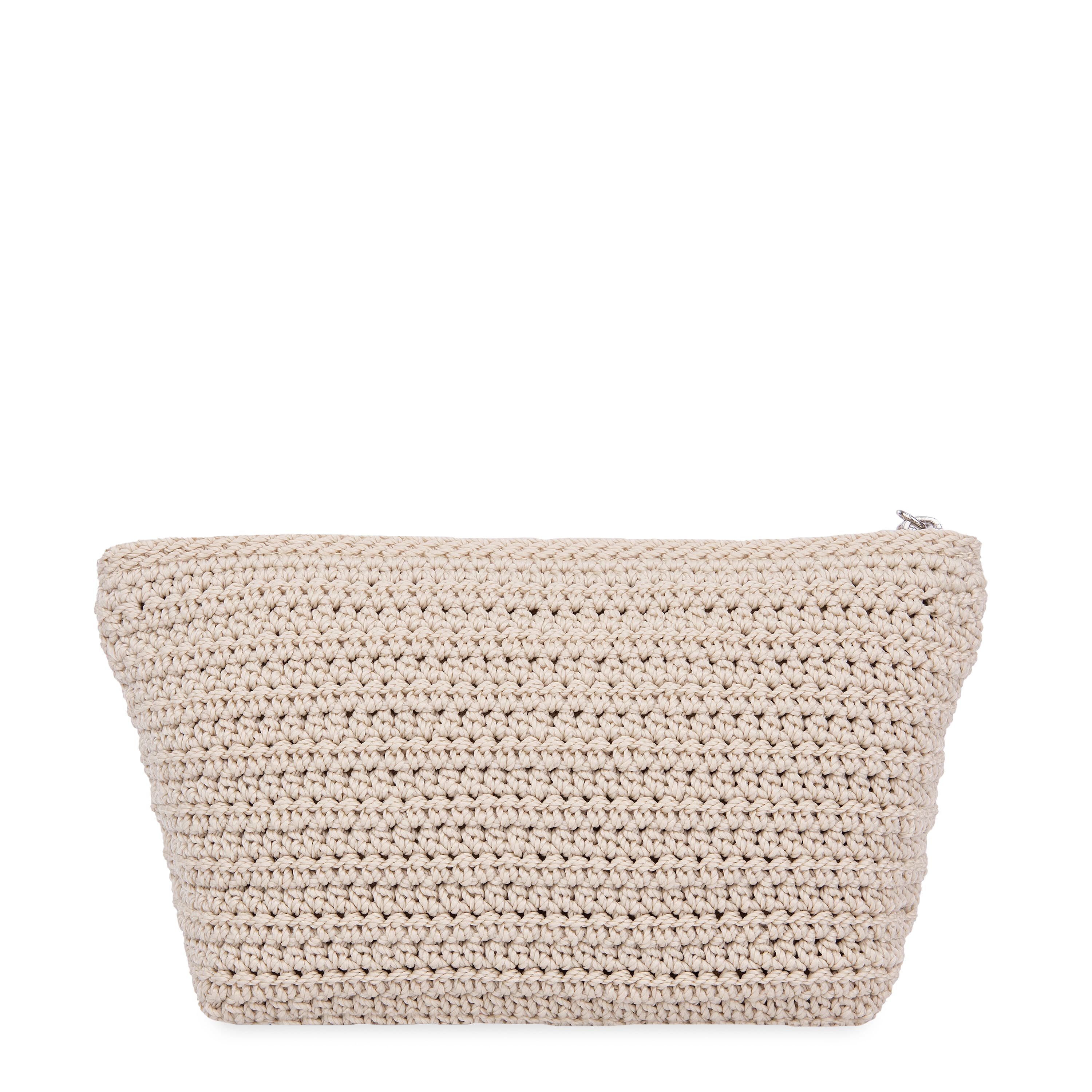 The Sak Essential Pouch - Hand Crochet - Rainbow Ecru