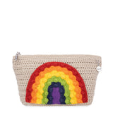 The Sak Essential Pouch - Hand Crochet - Rainbow Ecru