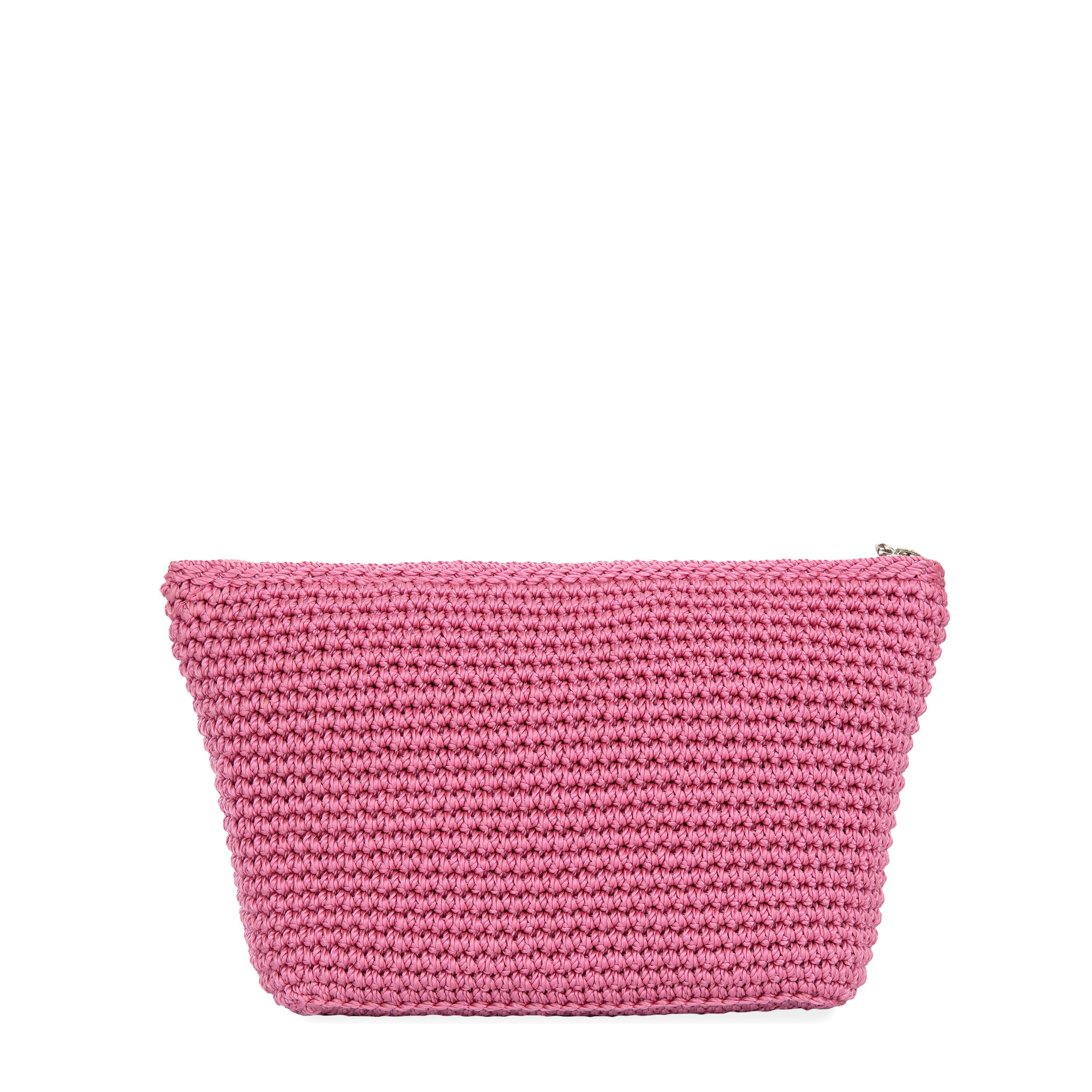 The Sak Essential Pouch - Hand Crochet - Tulip Pink Heart