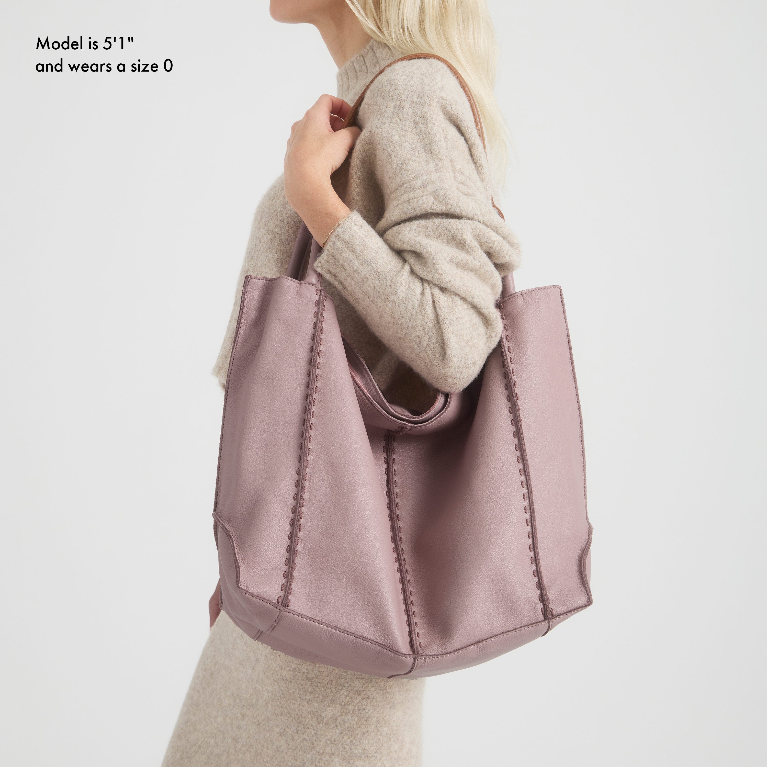 The Sak Los Feliz Large Tote - Leather - Rosewood