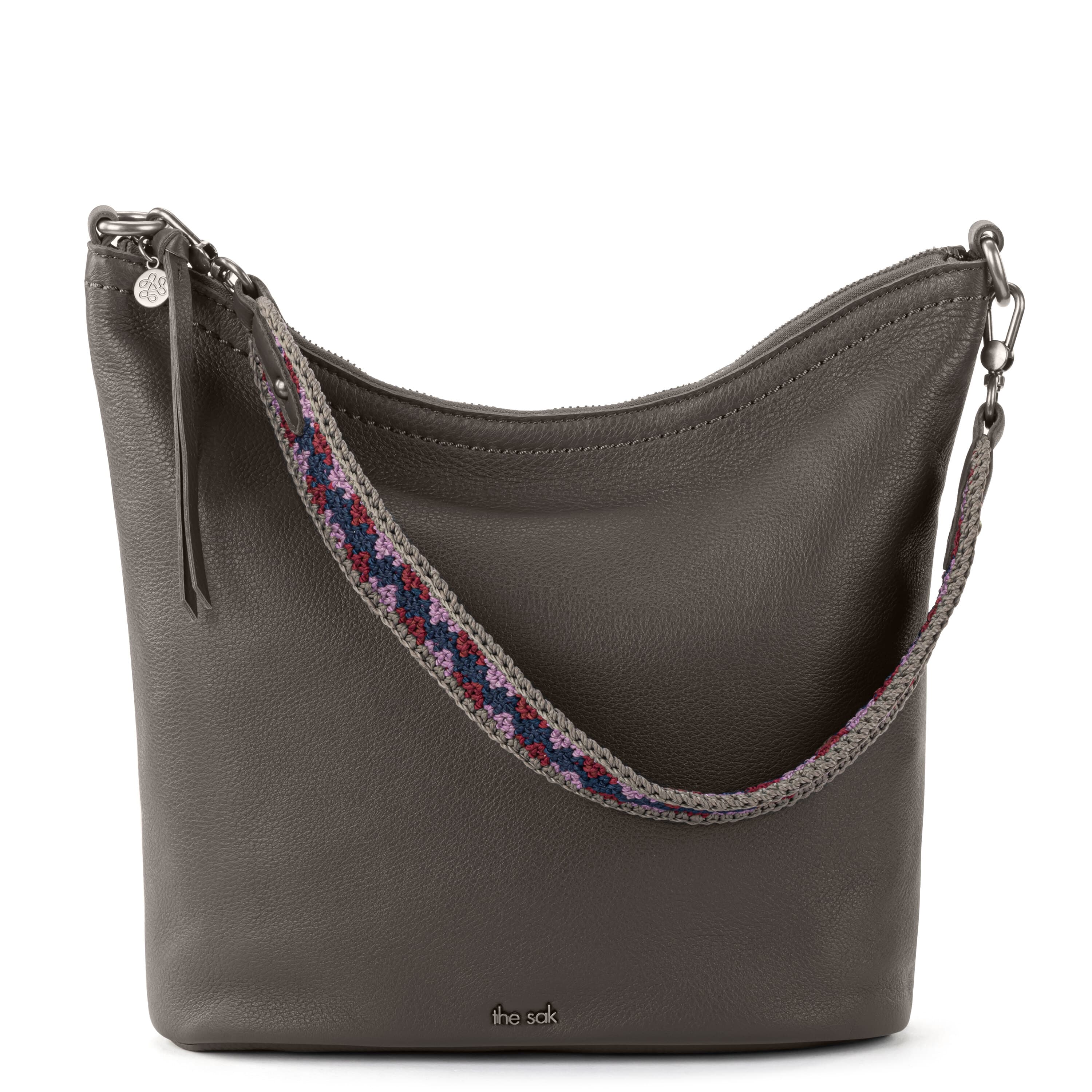 The Sak Jasmine Bucket Crossbody - Leather - Slate