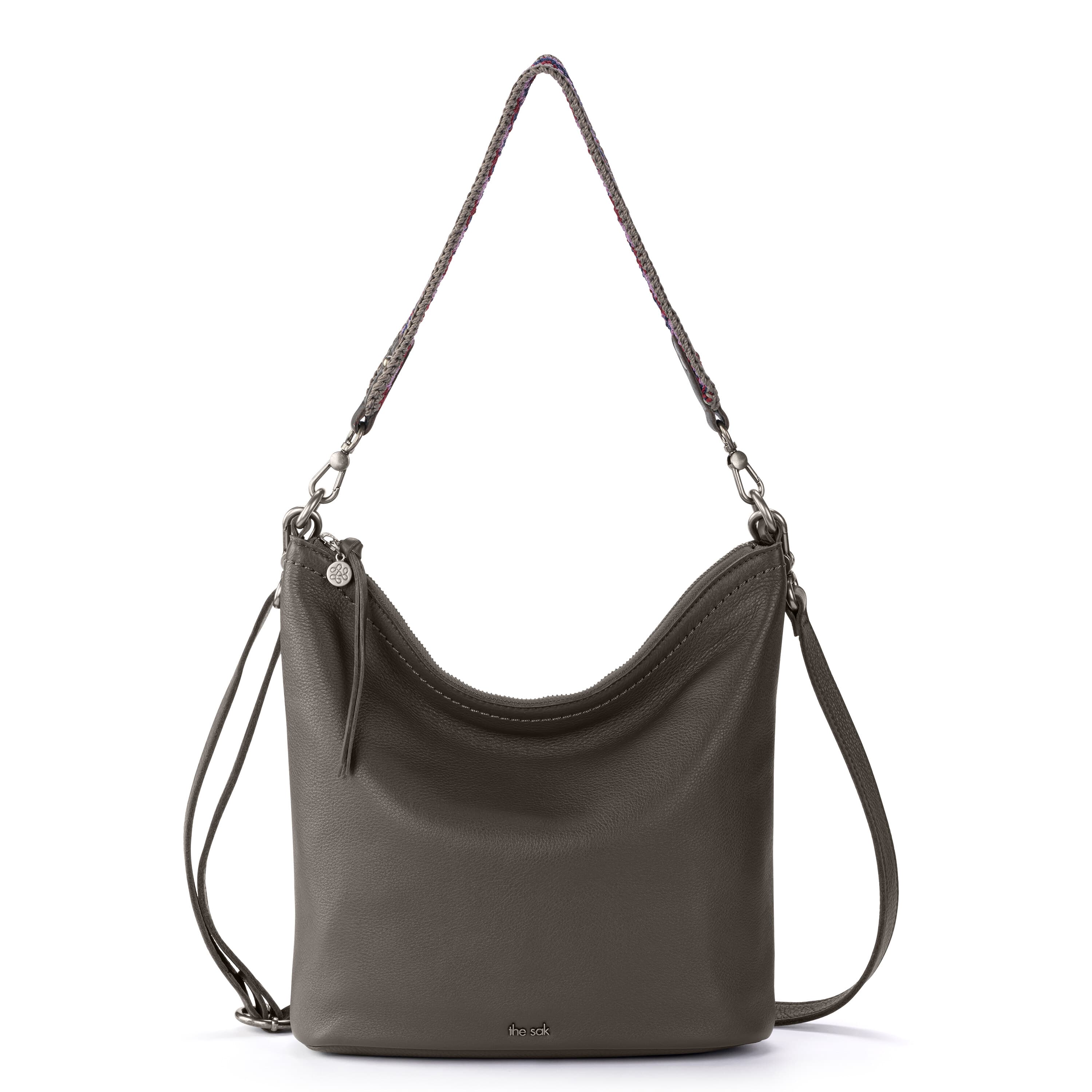 The Sak Jasmine Bucket Crossbody - Leather - Slate