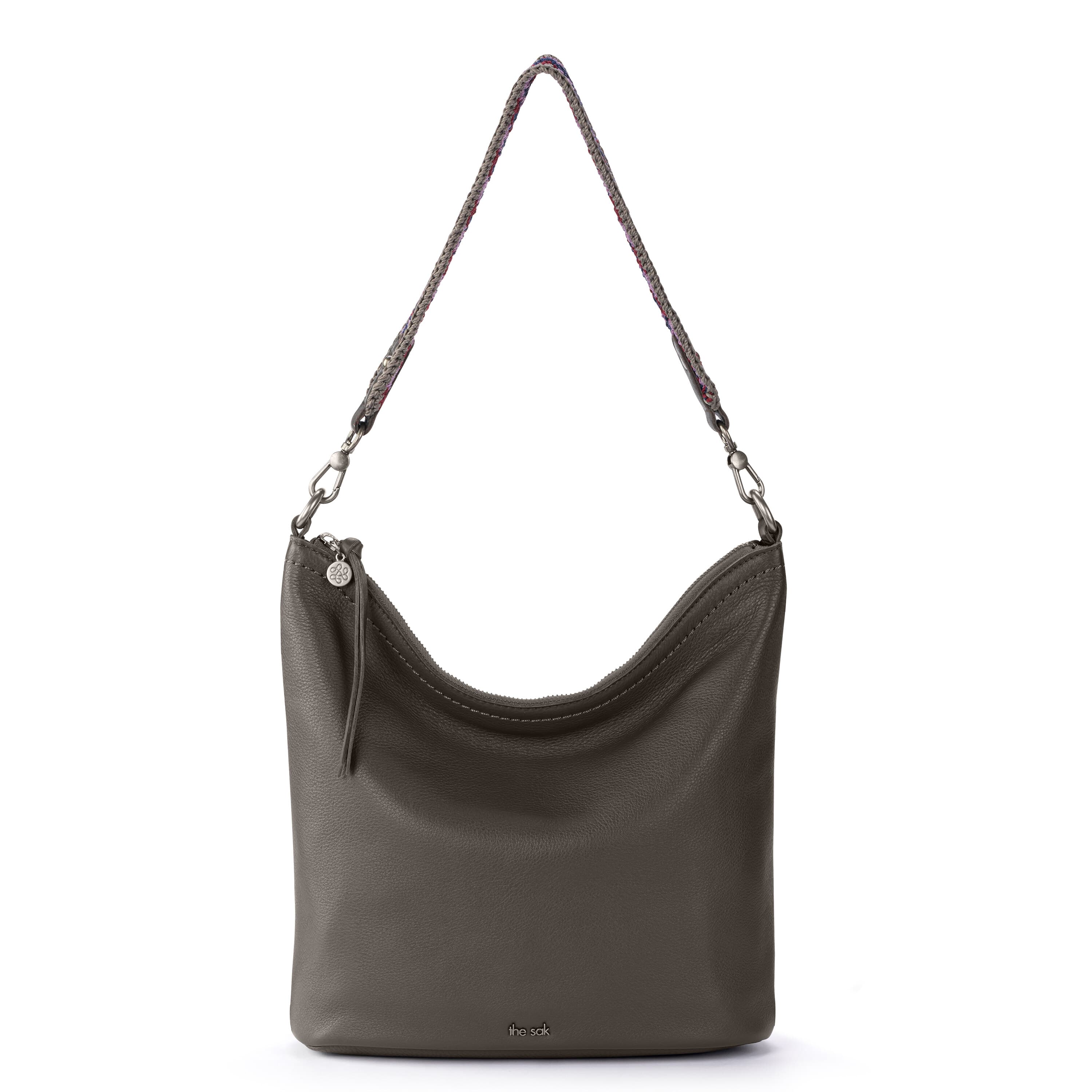 The Sak Jasmine Bucket Crossbody - Leather - Slate