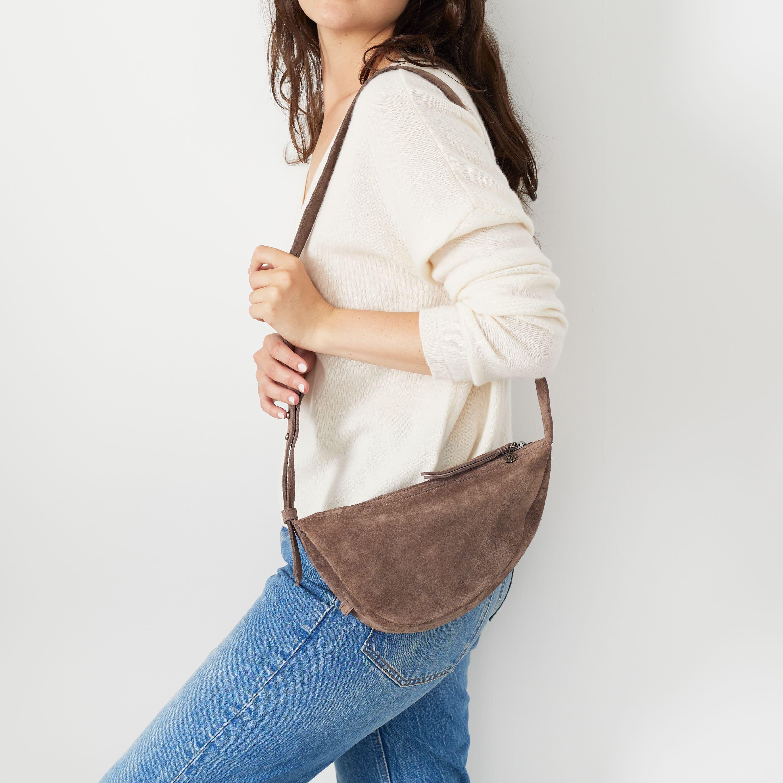 The Sak Tess Sling - Leather - Mushroom Suede