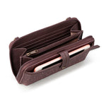 The Sak Iris Smartphone Wallet - Leather - Mahogany Tile Embossed