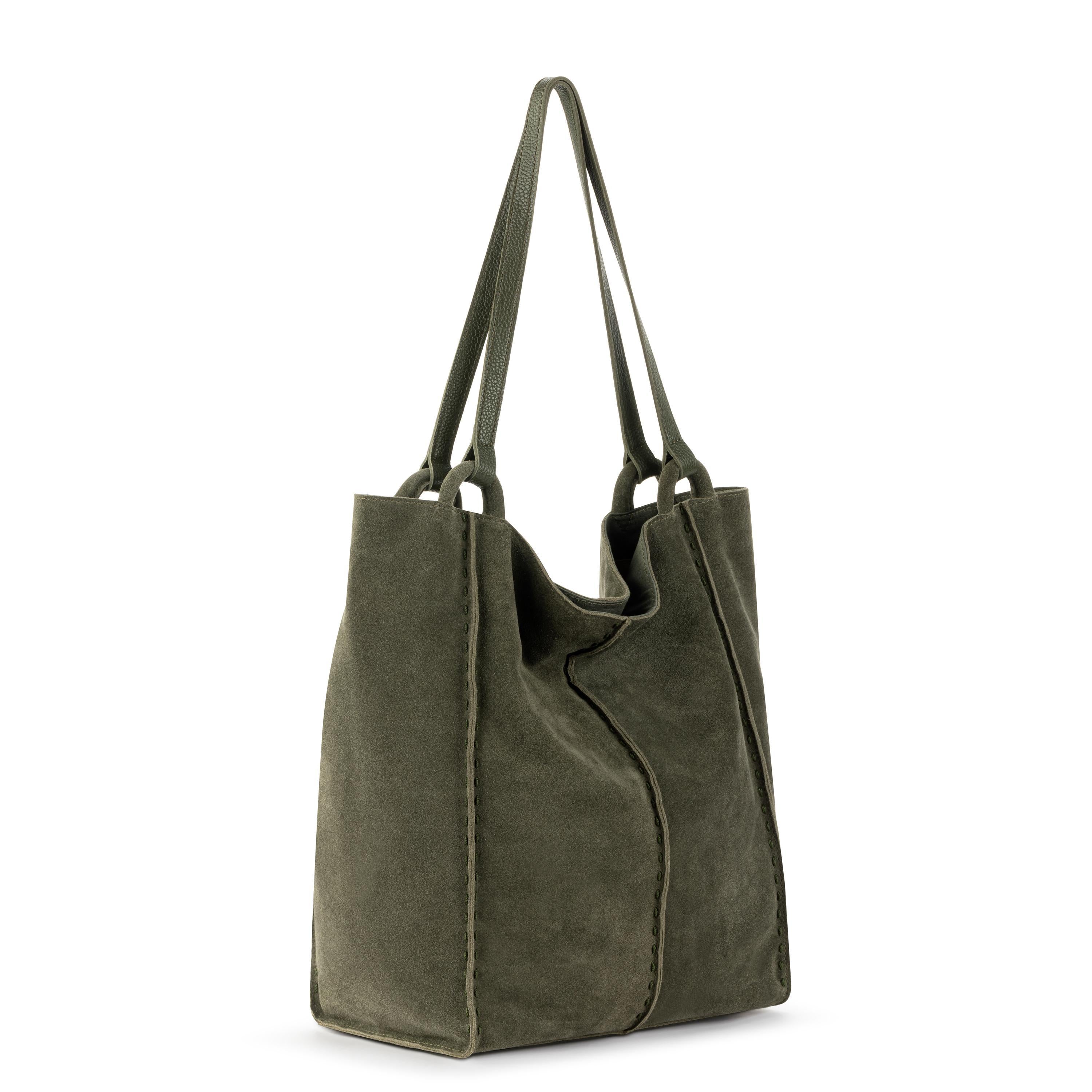 The Sak Los Feliz Tall Tote - Leather - Moss Suede