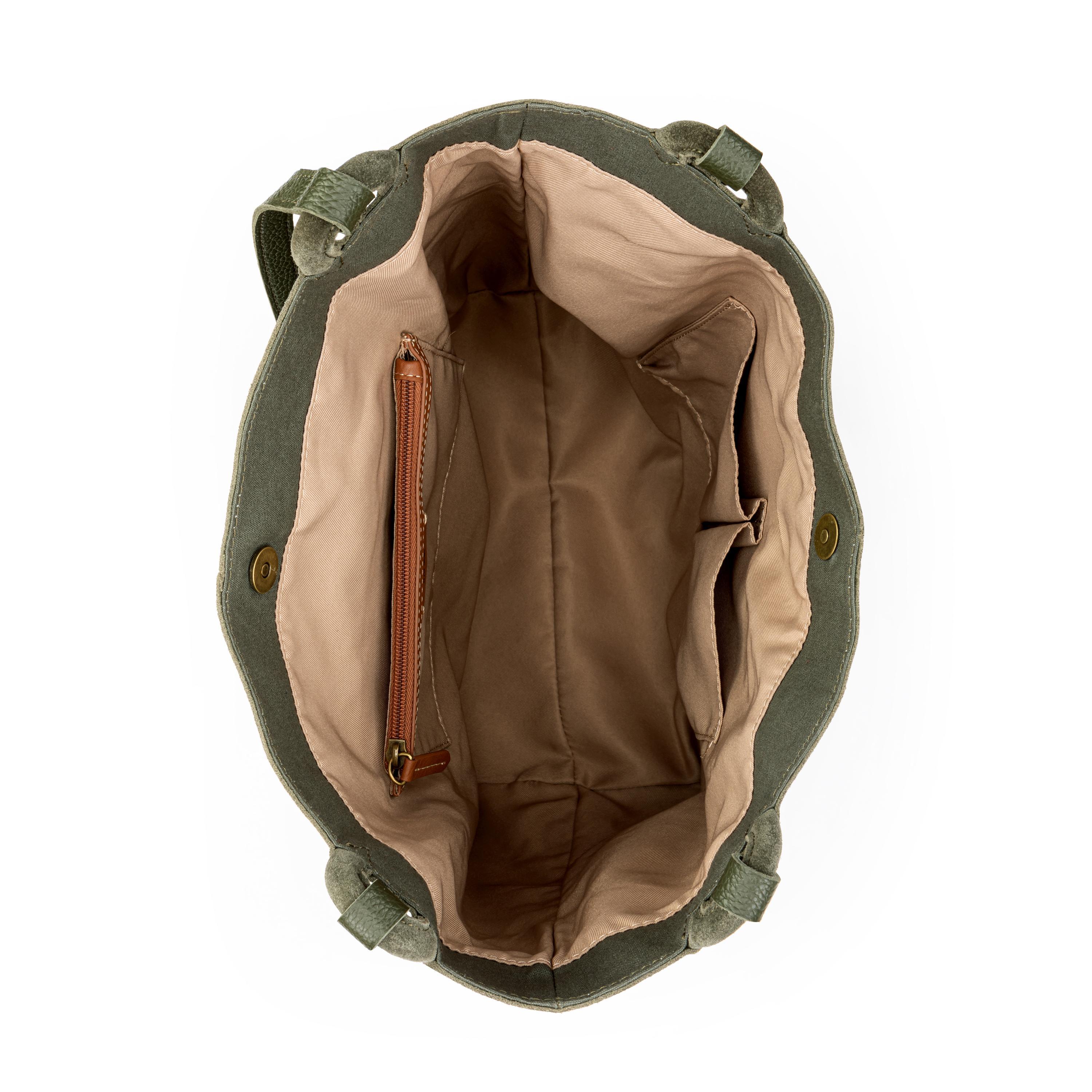 The Sak Los Feliz Tall Tote - Leather - Moss Suede