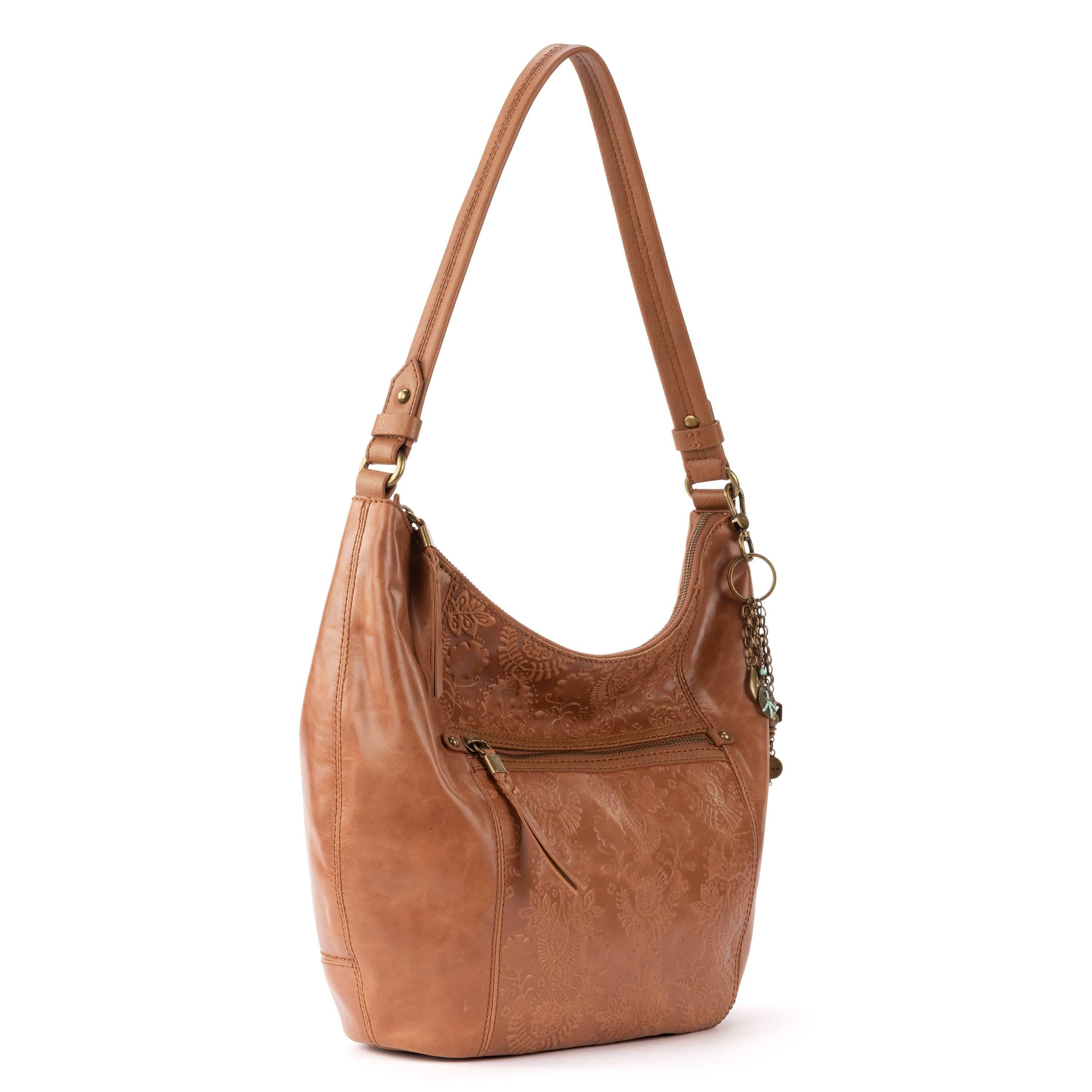 The Sak Sequoia Hobo - Leather - Tobacco Floral Embossed