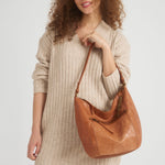 The Sak Sequoia Hobo - Leather - Tobacco Floral Embossed