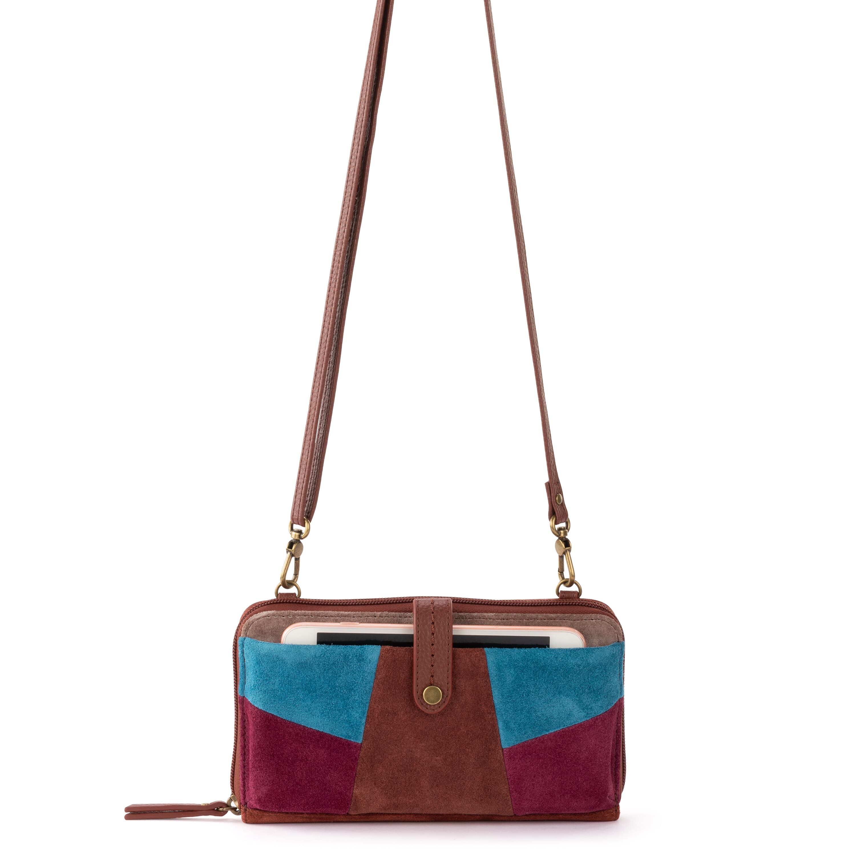 The Sak Iris Smartphone Wallet - Leather - Suede Multi Patch