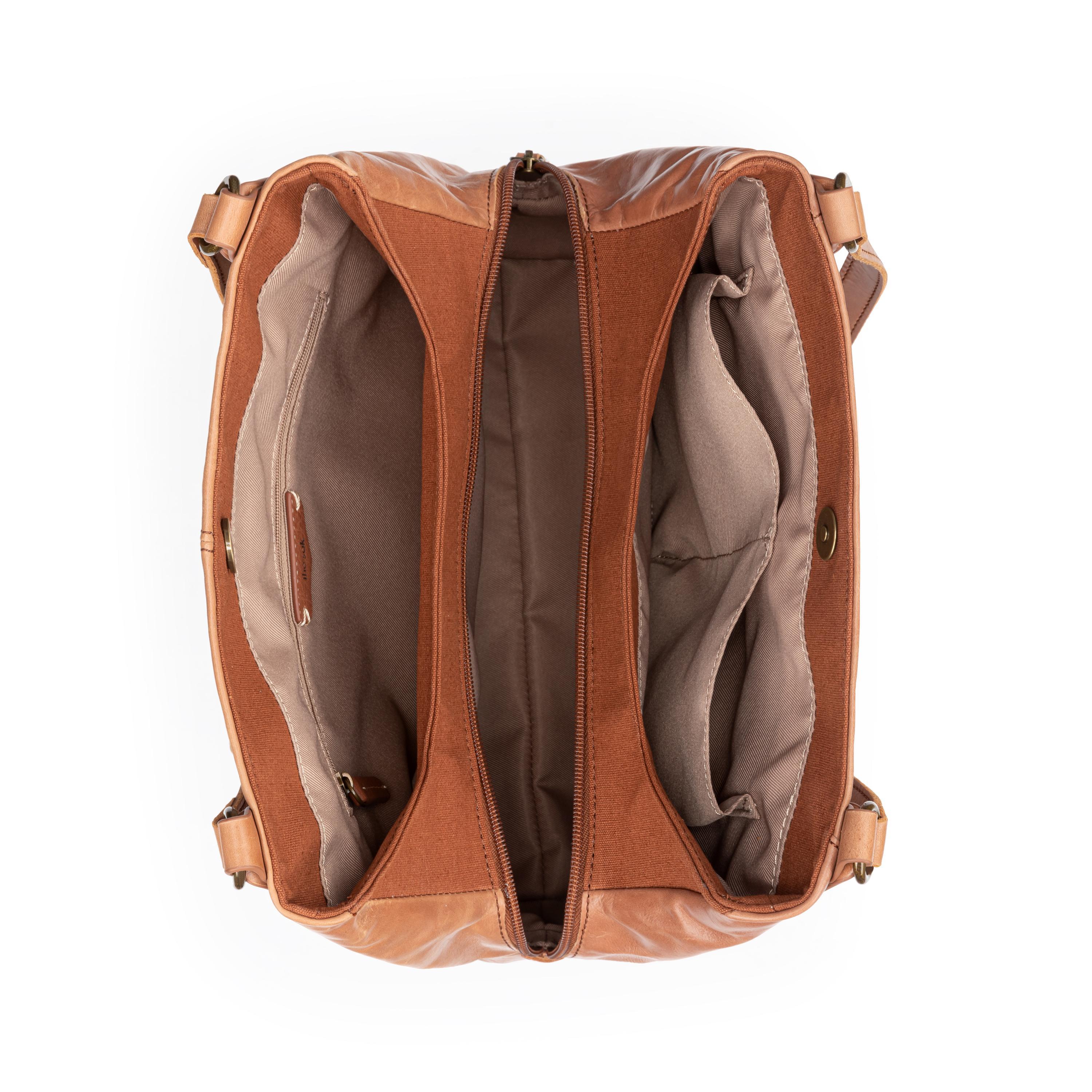 The Sak Melrose Satchel - Leather - Tobacco Floral Embossed
