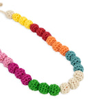 The Sak Drea Crochet Bead Necklace - Hand Crochet - Beach Stripe