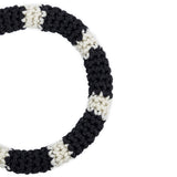 The Sak Finch Bangle - Hand Crochet - Black and Natural
