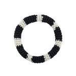 The Sak Finch Bangle - Hand Crochet - Black and Natural