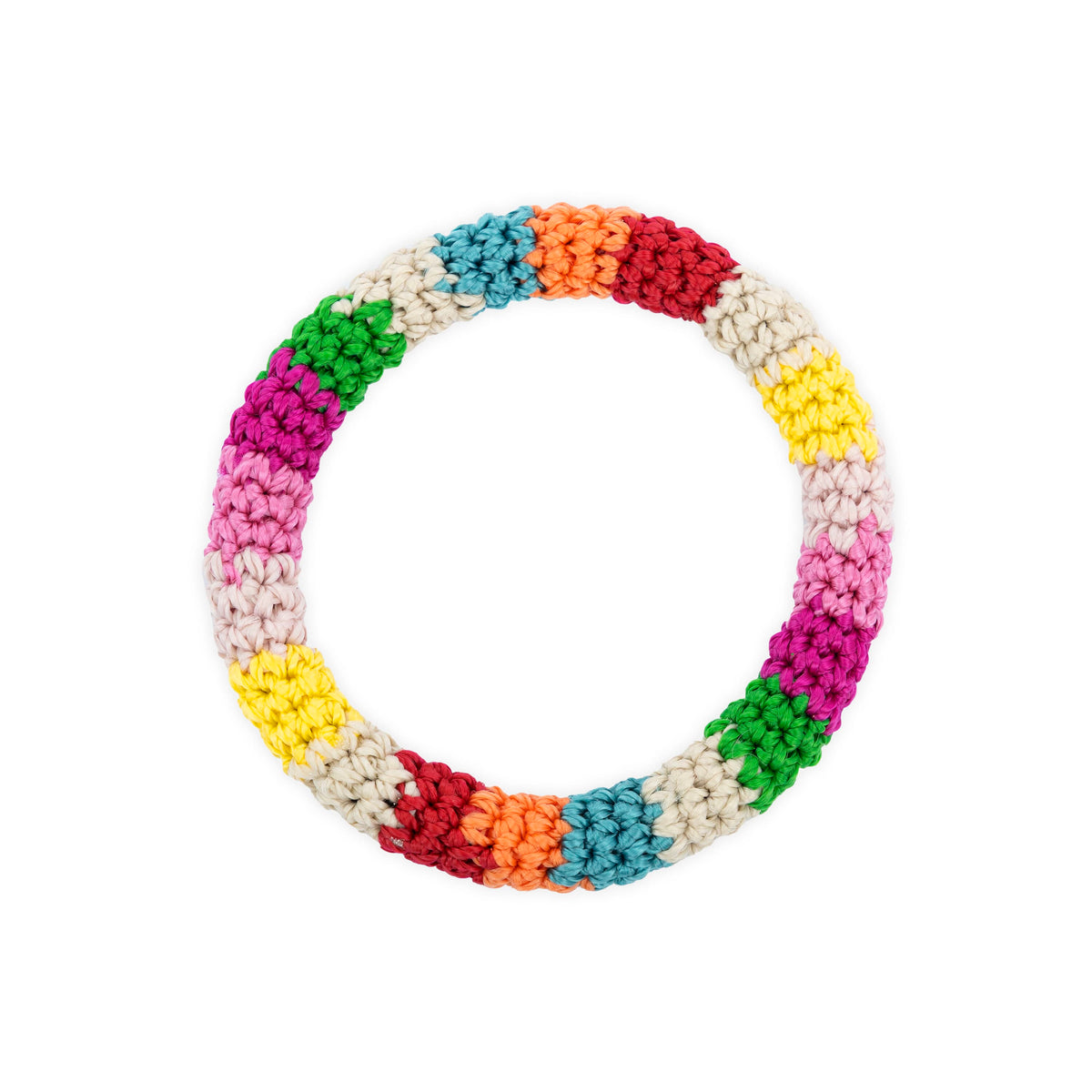 Finch Bangle in Beach Stripe Crochet