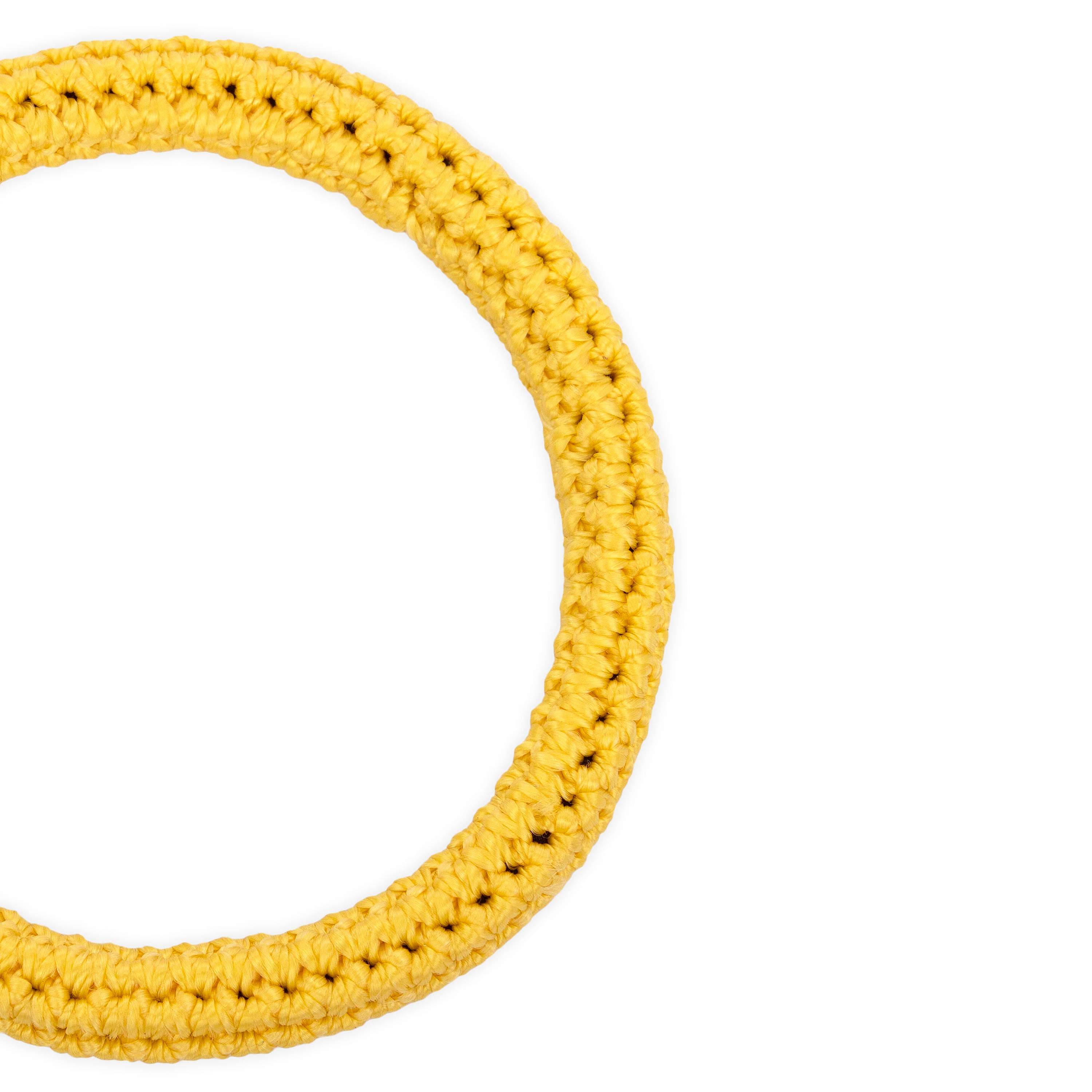 The Sak Finch Bangle - Hand Crochet - Lemon Drop