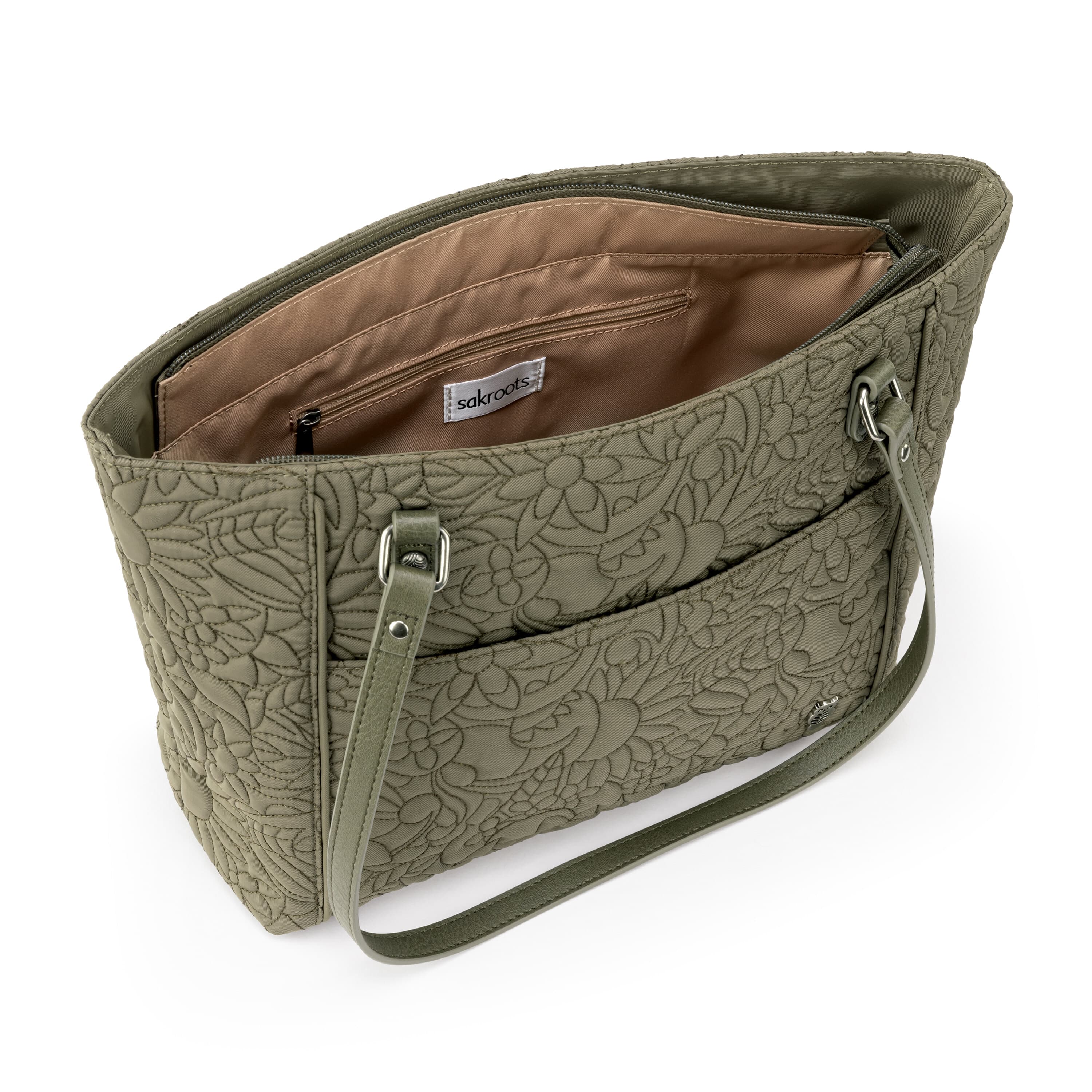 Sakroots Metro Tote - EcoTwill - Olive Spirit Desert Quilted