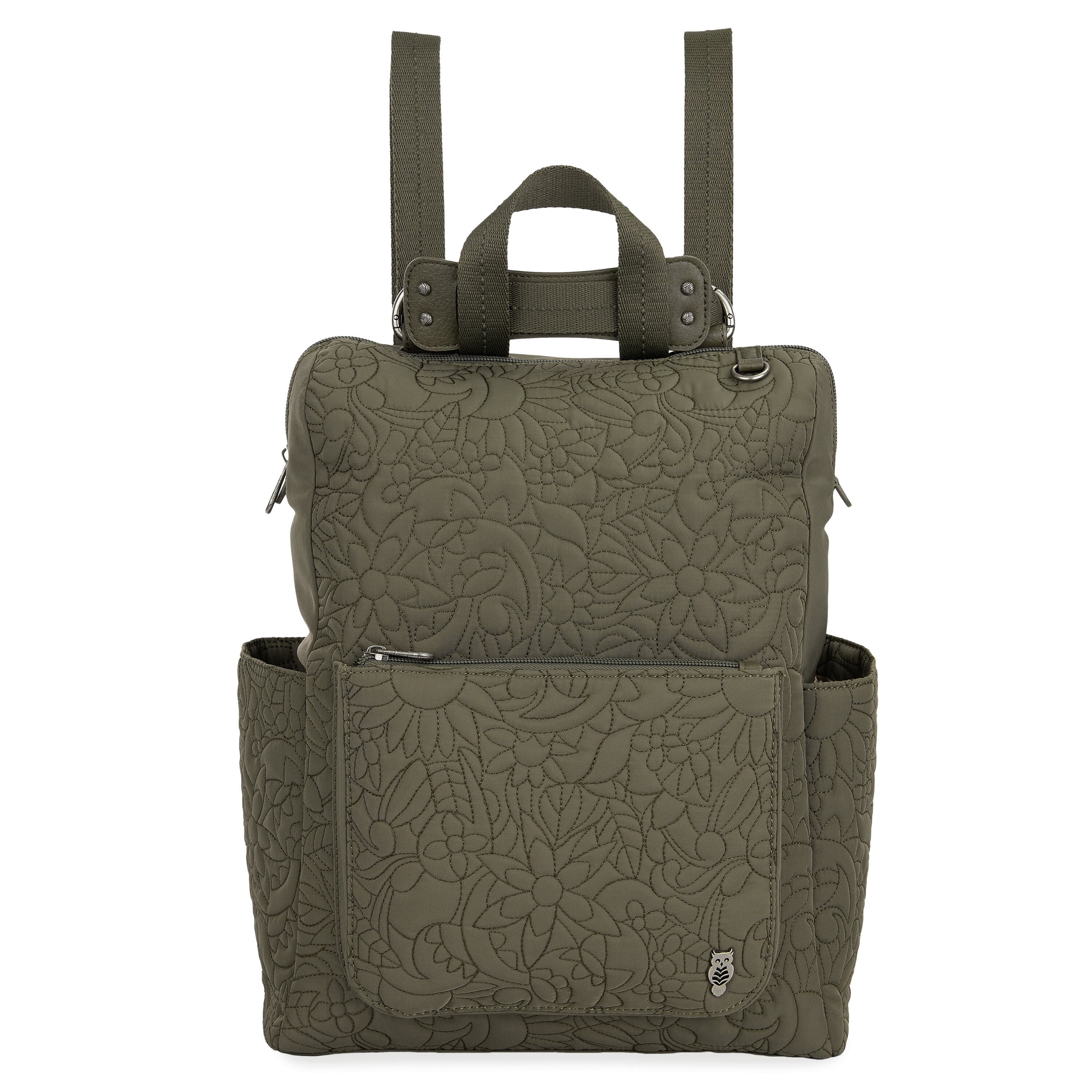 Sakroots Loyola Backpack - EcoTwill - Olive Spirit Desert Quilted