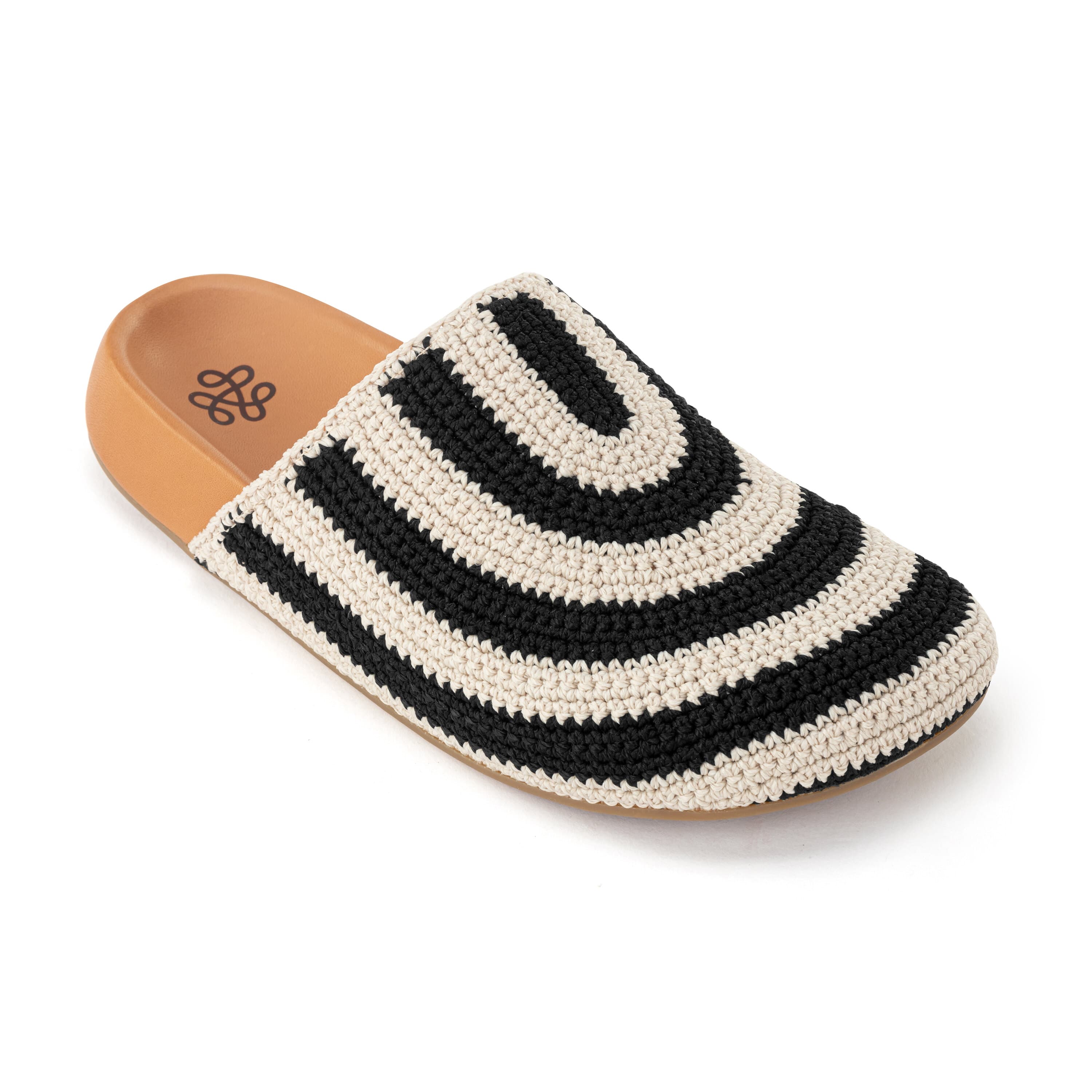 The Sak Bolinas Clog - Hand Crochet - Black Stripe