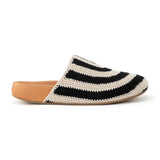 The Sak Bolinas Clog - Hand Crochet - Black Stripe
